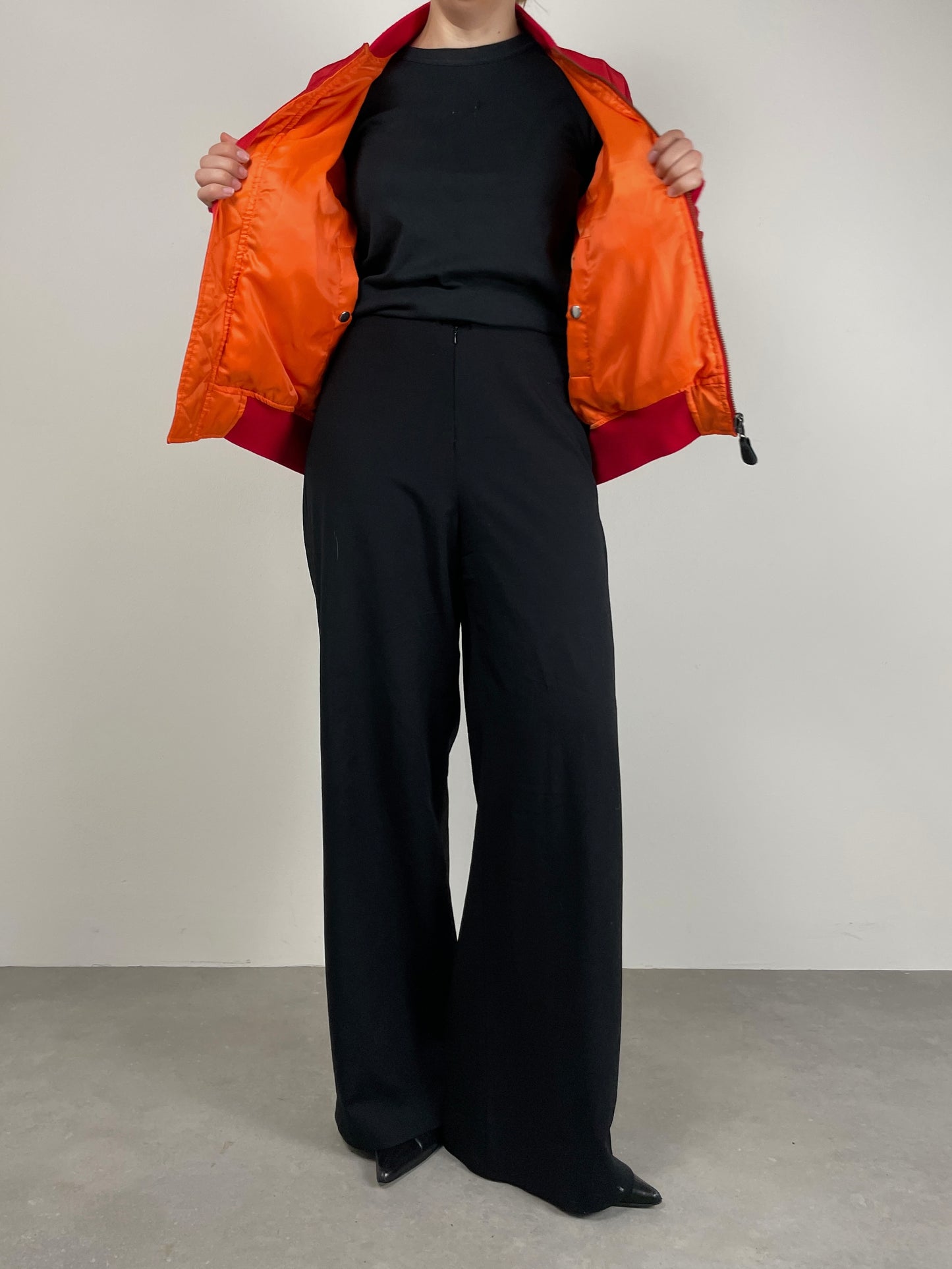 Bomber reversibile con intrecci