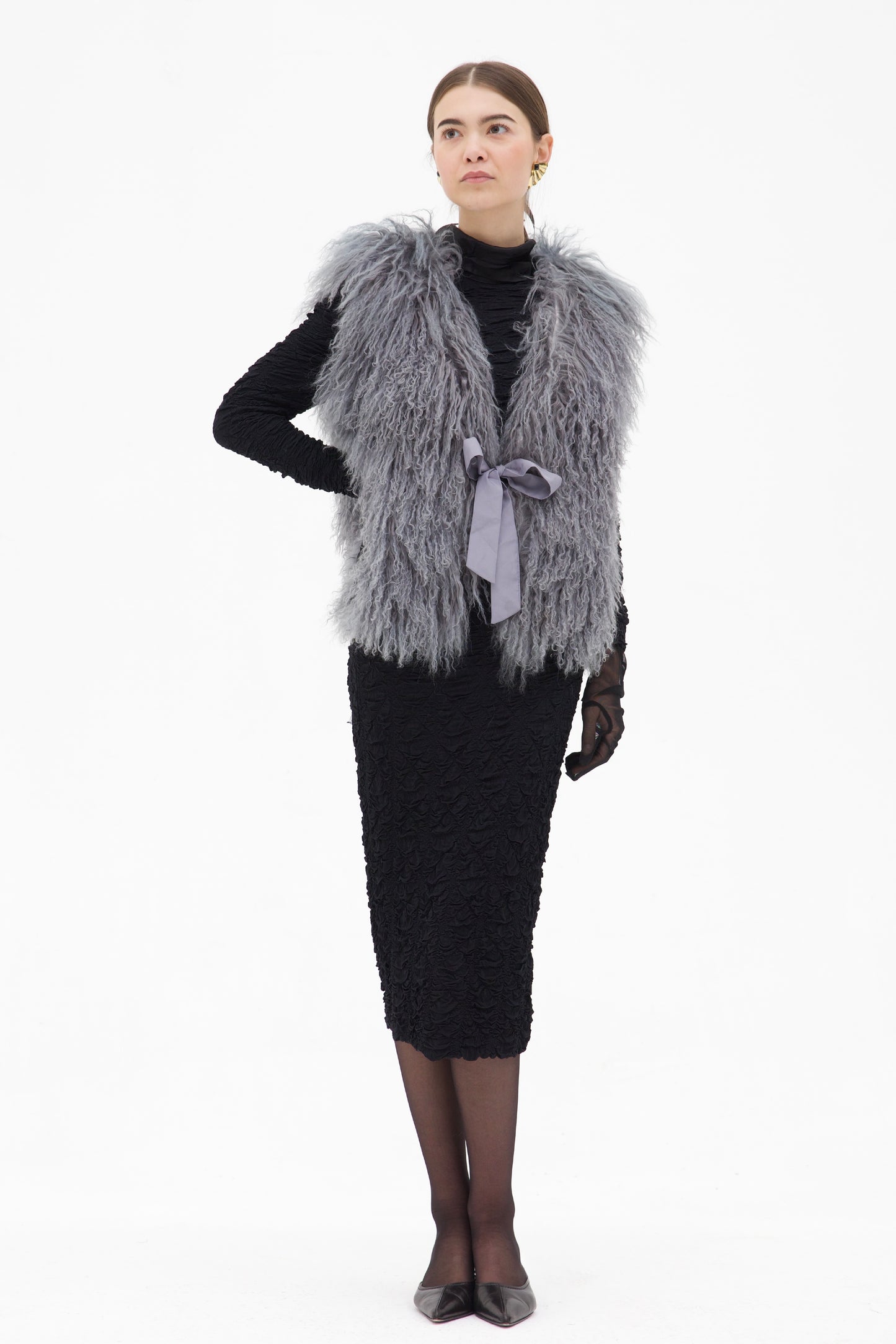 Gilet in vera pelliccia Mongolia