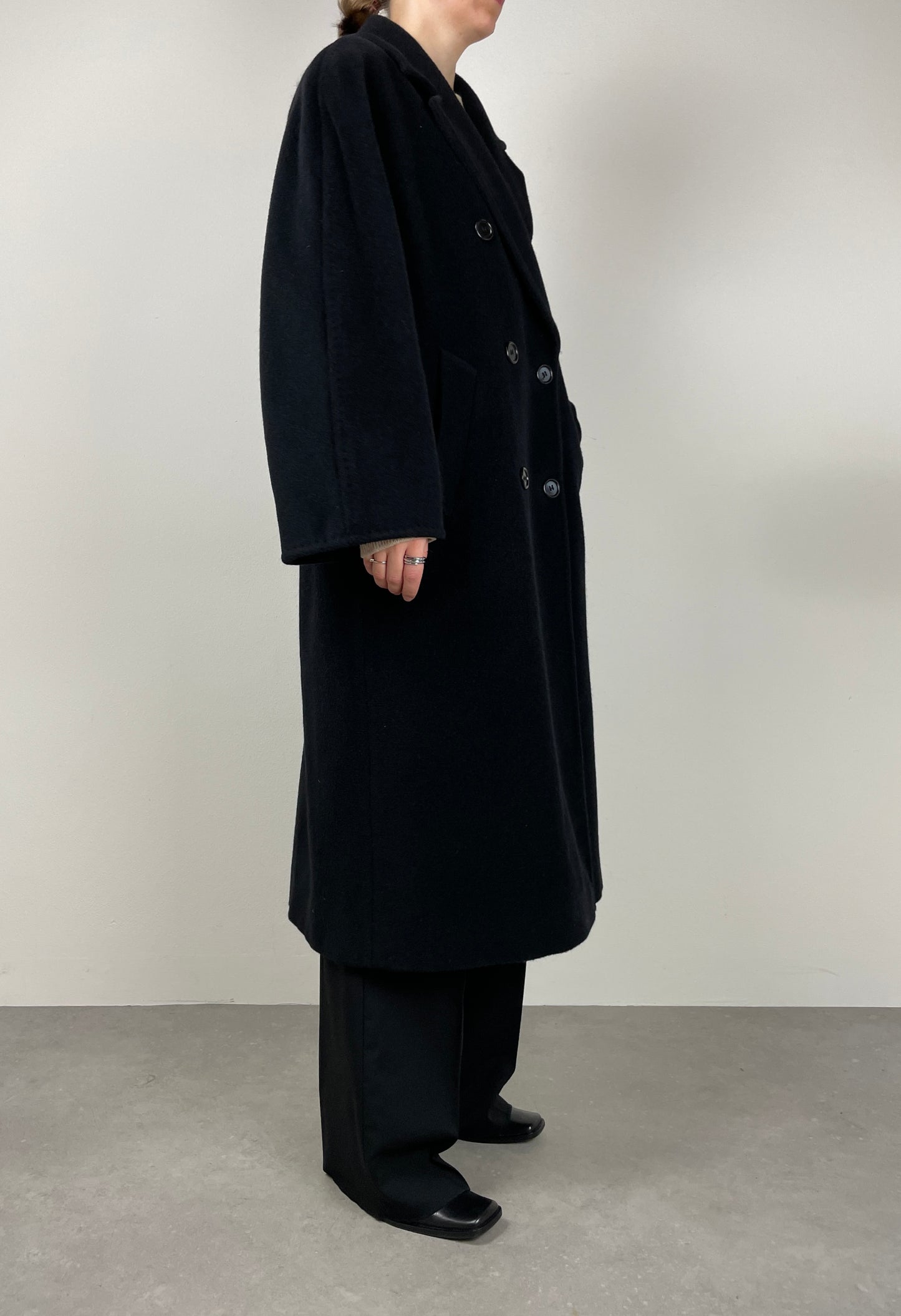 Black wool coat