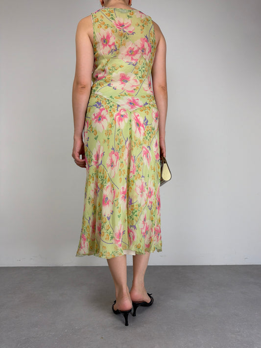 RALPH LAUREN abito in seta a fiori