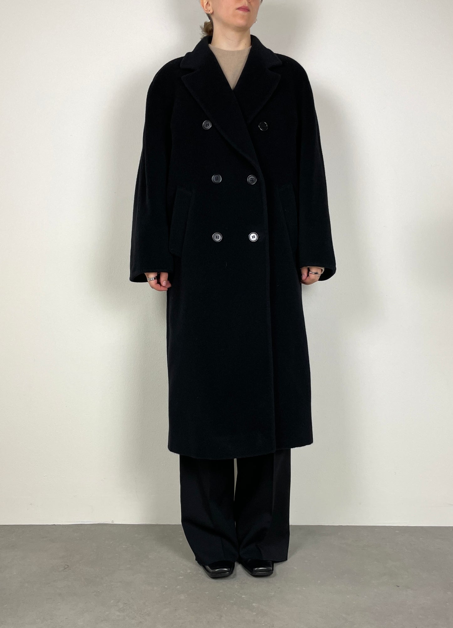 Black wool coat