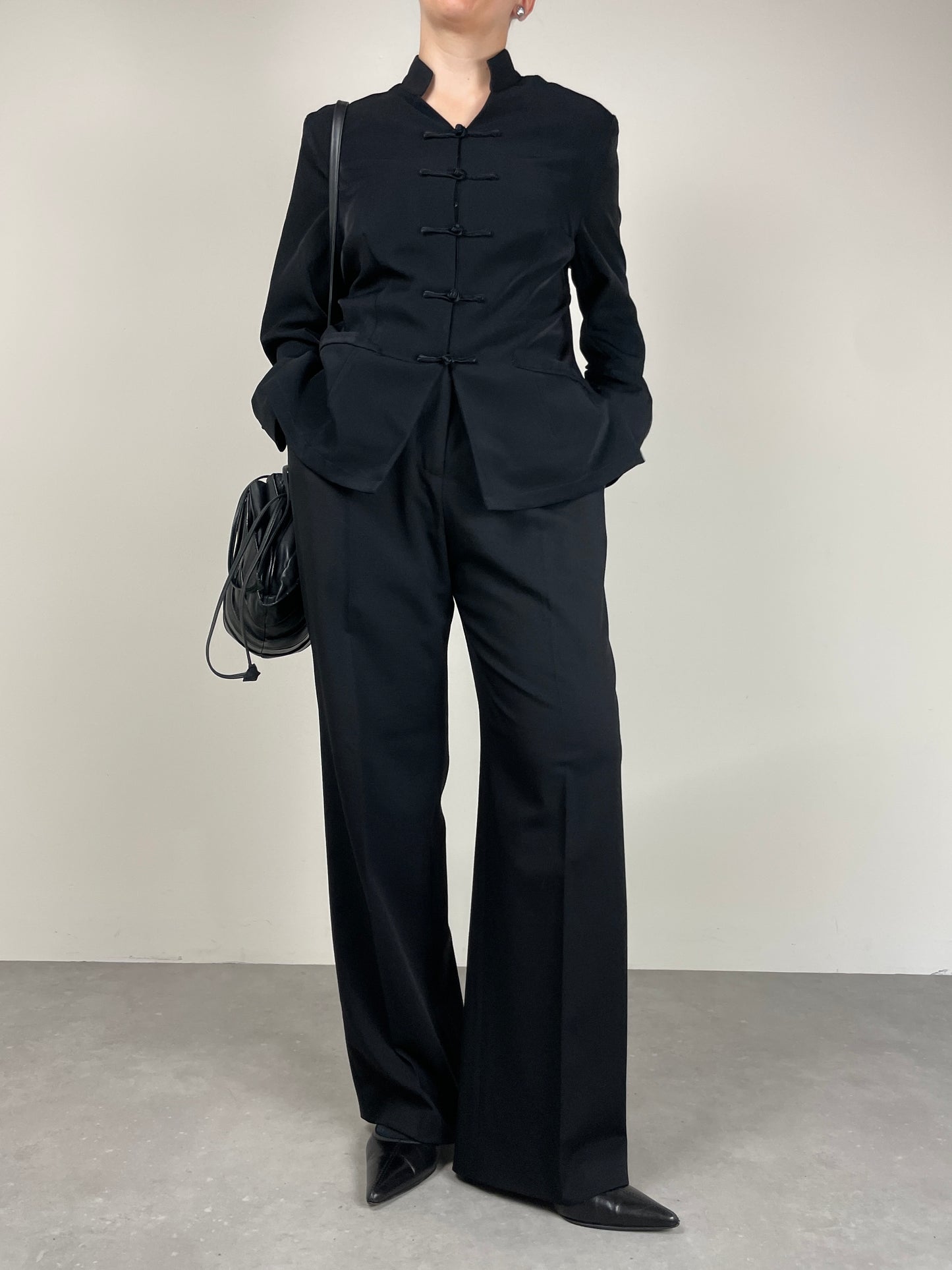 Giacca in stile orientale in misto seta