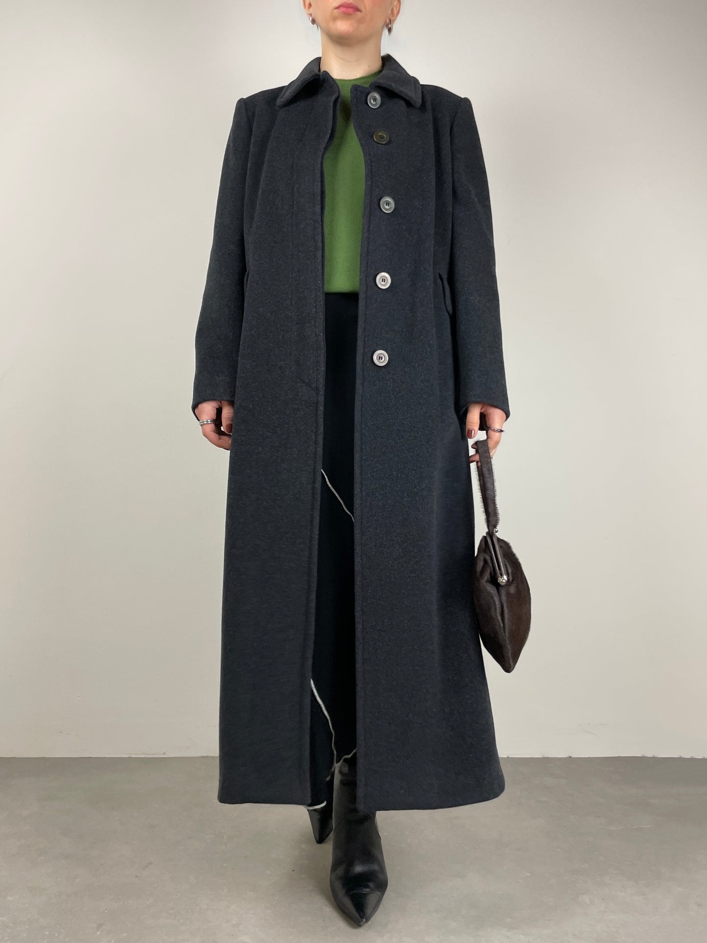 Cappotto in pura lana color grigio