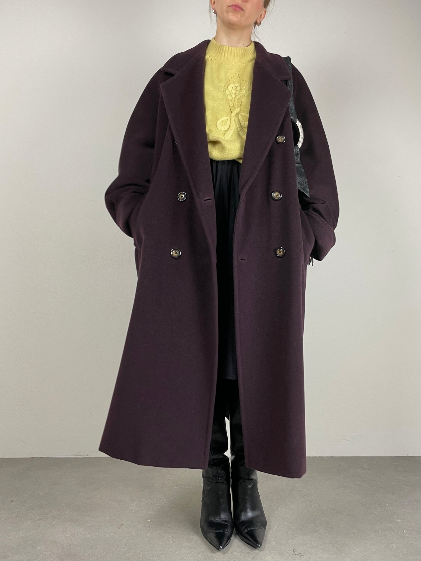 Marina Rinaldi cappotto in lana e cashmere