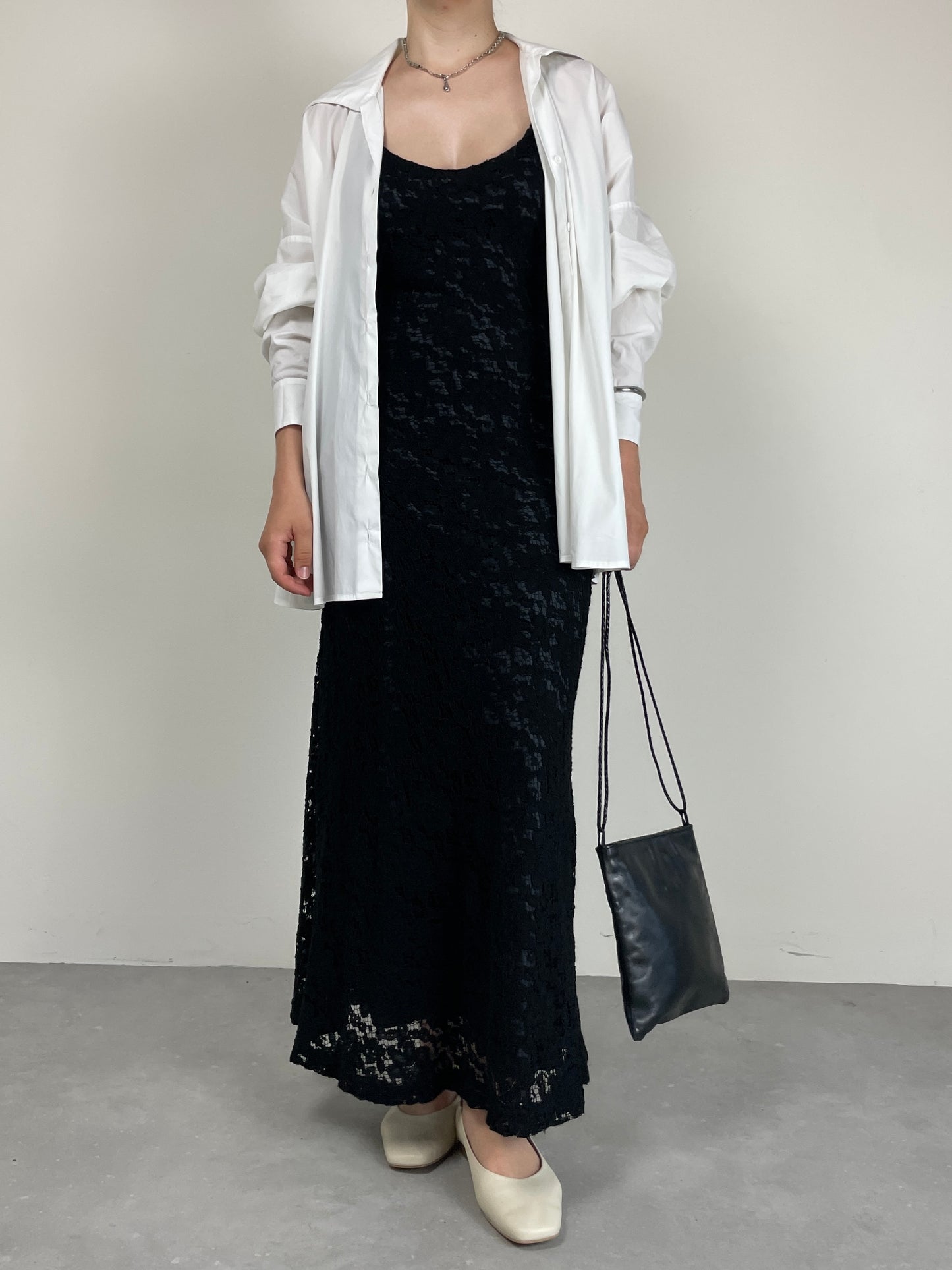 Abito vintage in pizzo nero