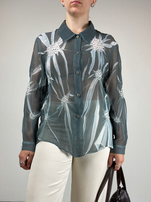 Camicia con motivi termopressati