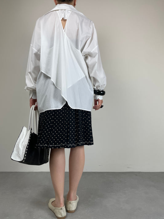 Camicia in cotone con incrocio sul retro