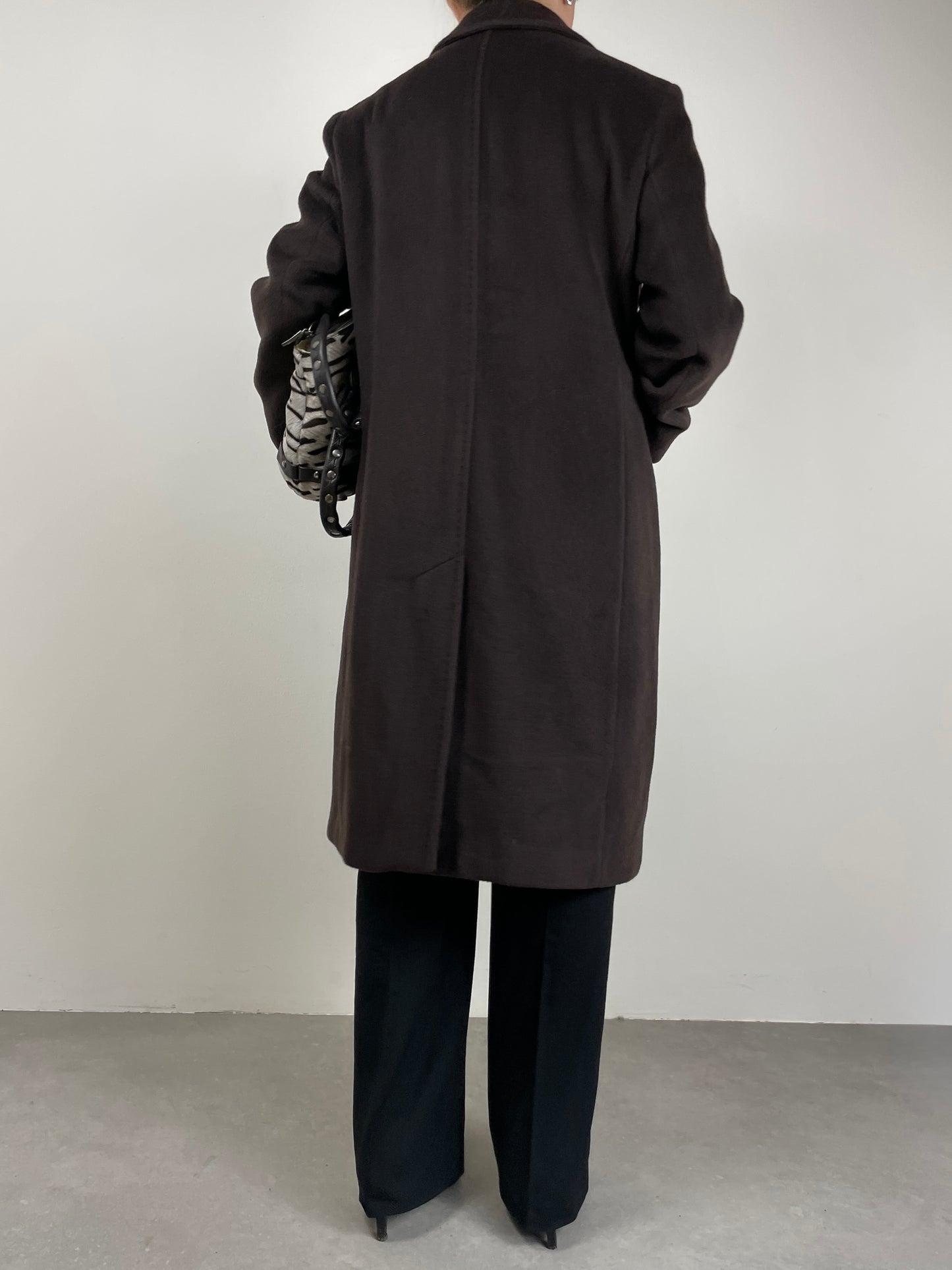 Cappotto Marella in lana marrone