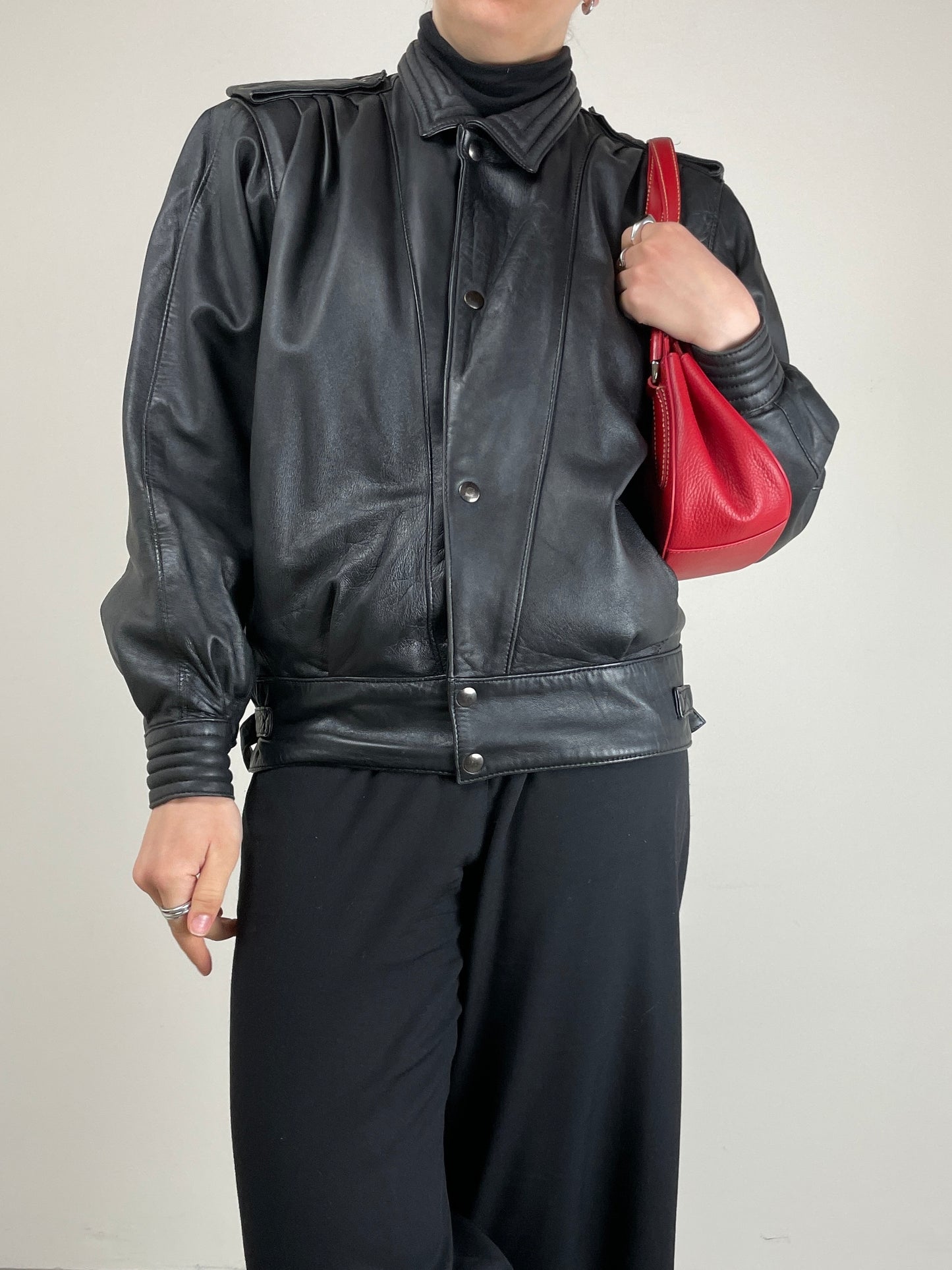 Bomber vintage in vera pelle