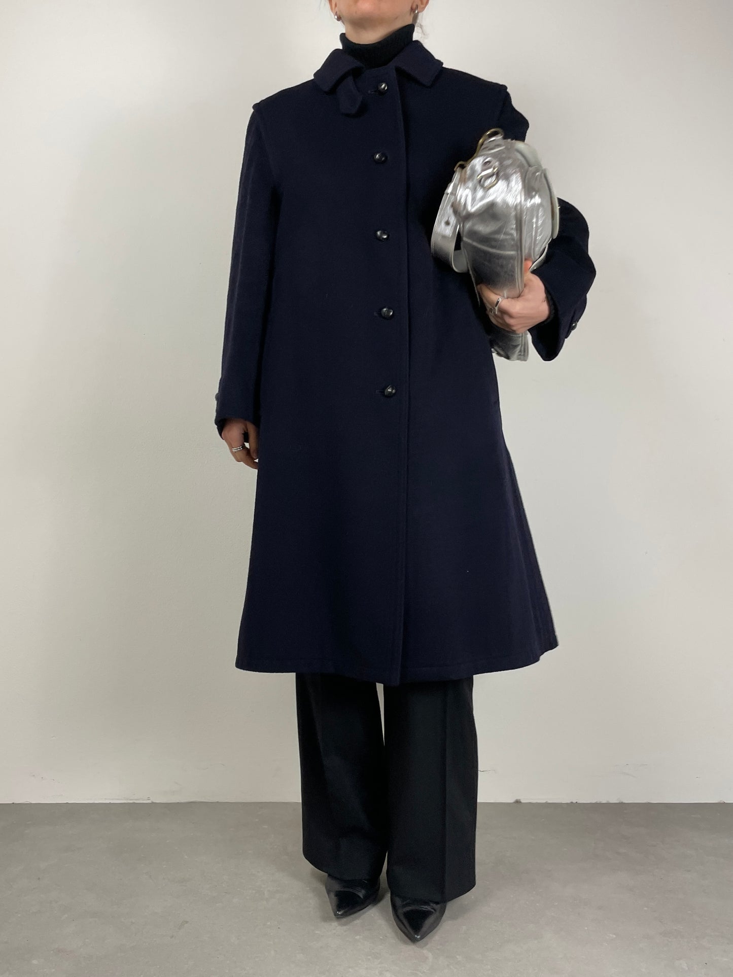Loden Aquascutum blu in lana e alpaca