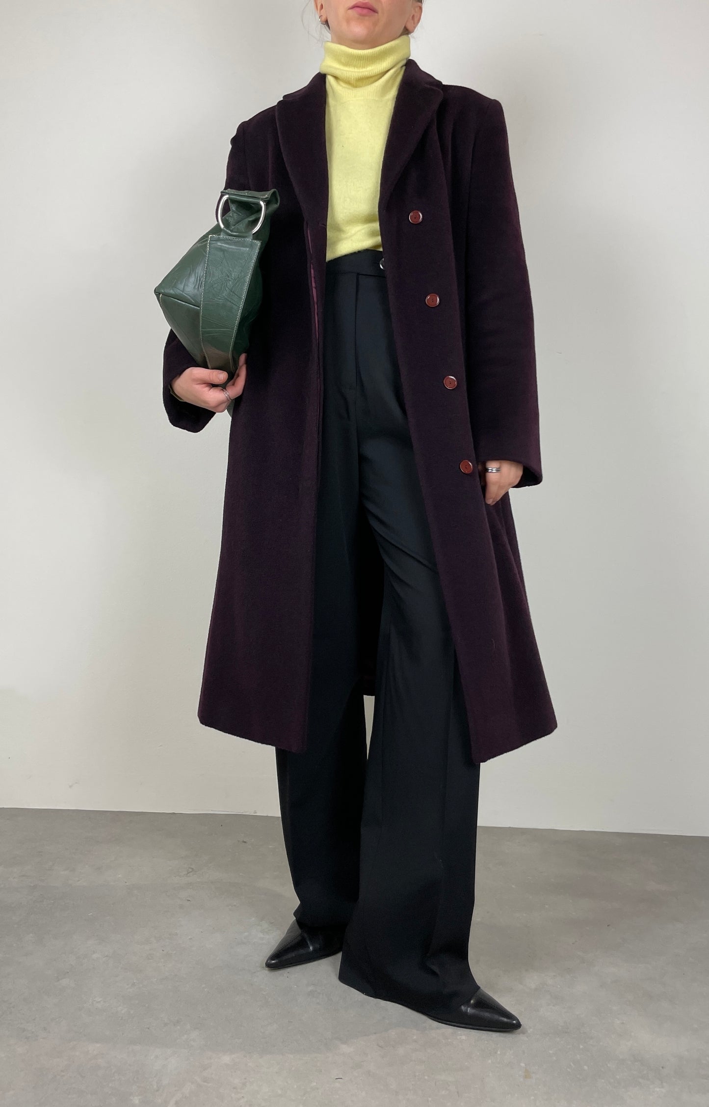 Wool and mohair soft coat