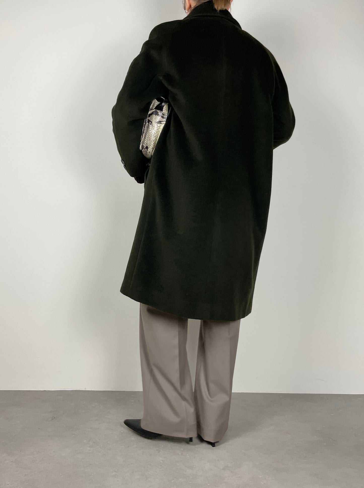 Green Piacenza wool coat