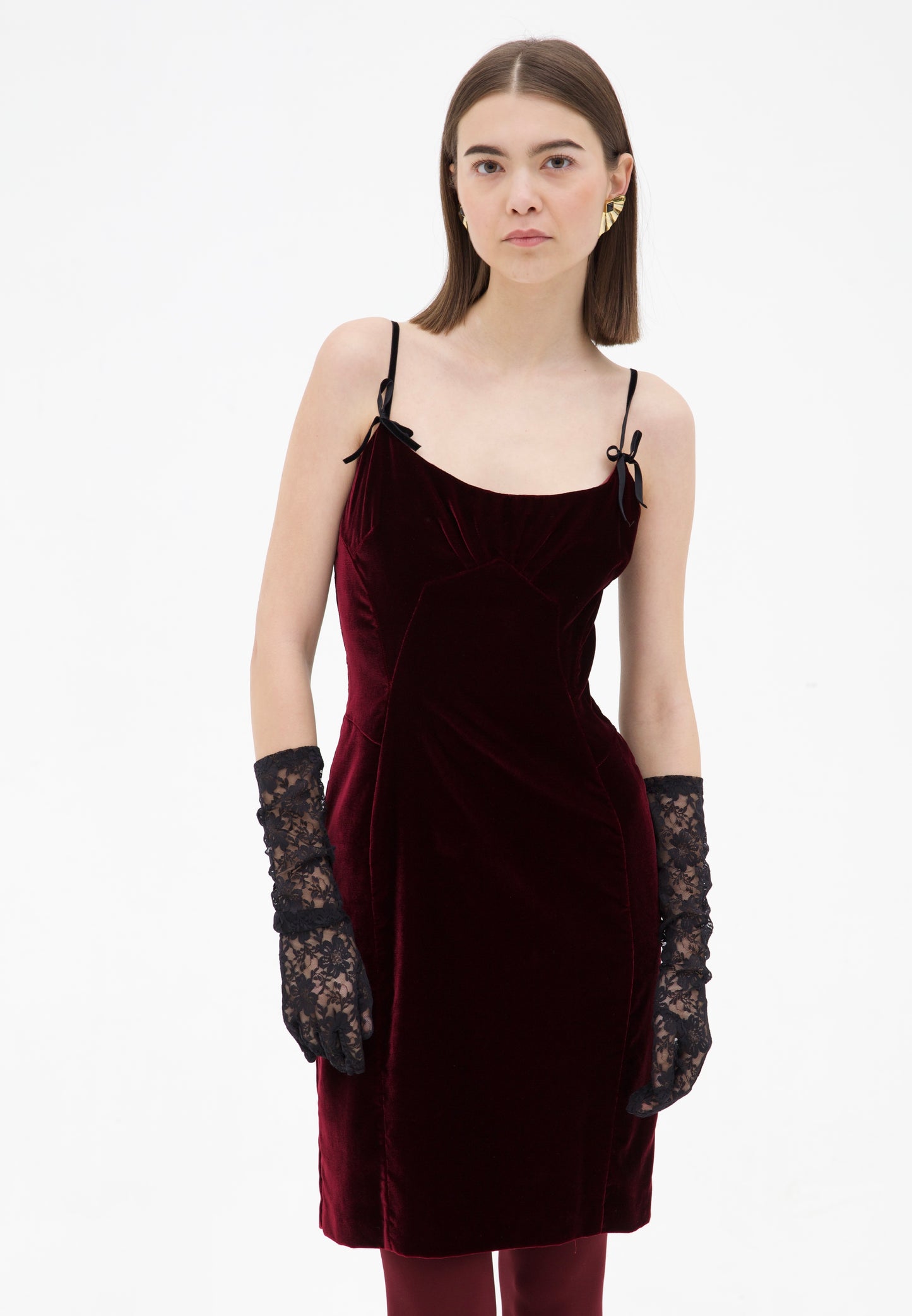 Completo Dolce & Gabbana in velluto borgogna