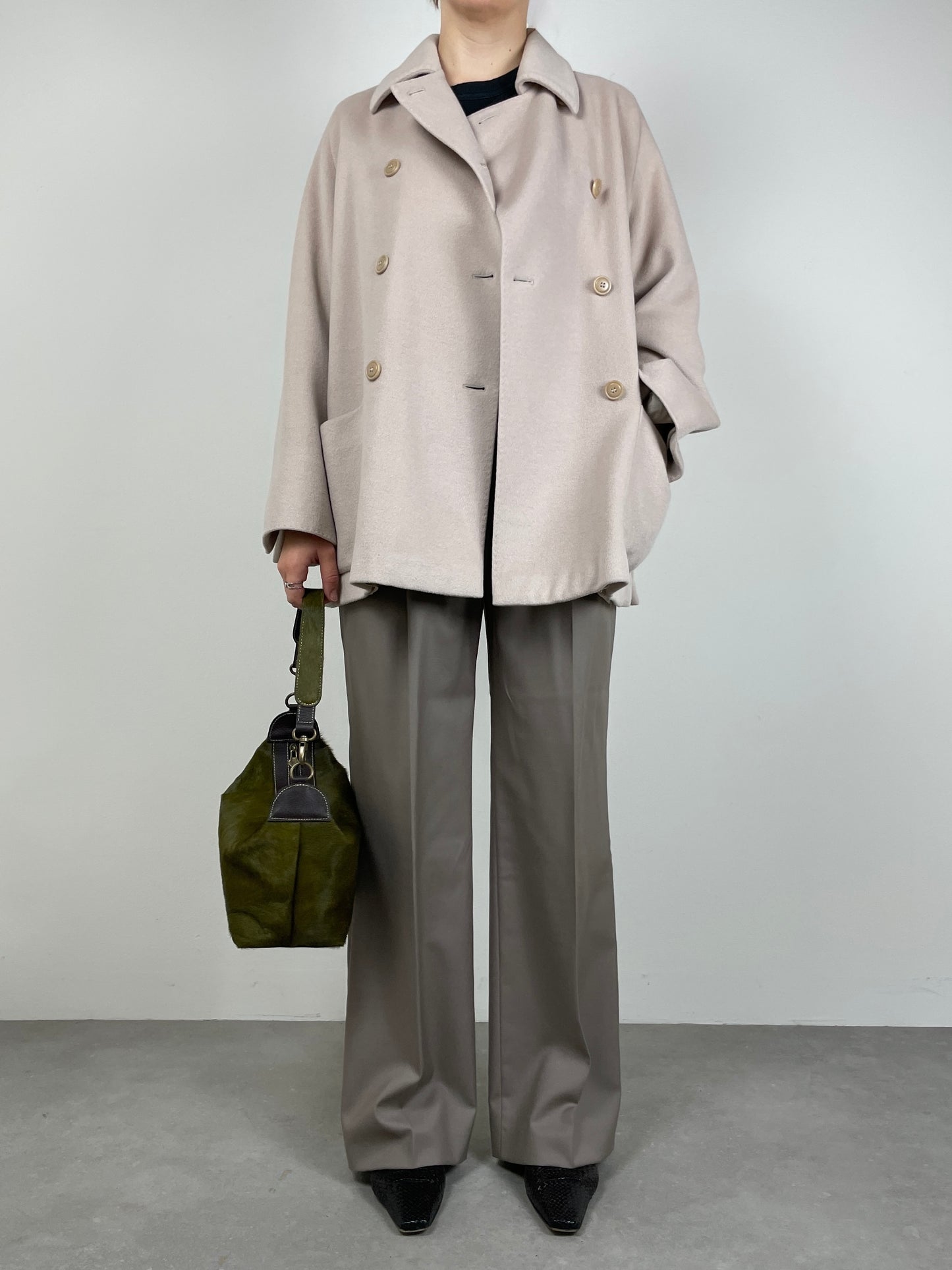MAX MARA caban in Lana, angora e cashmere