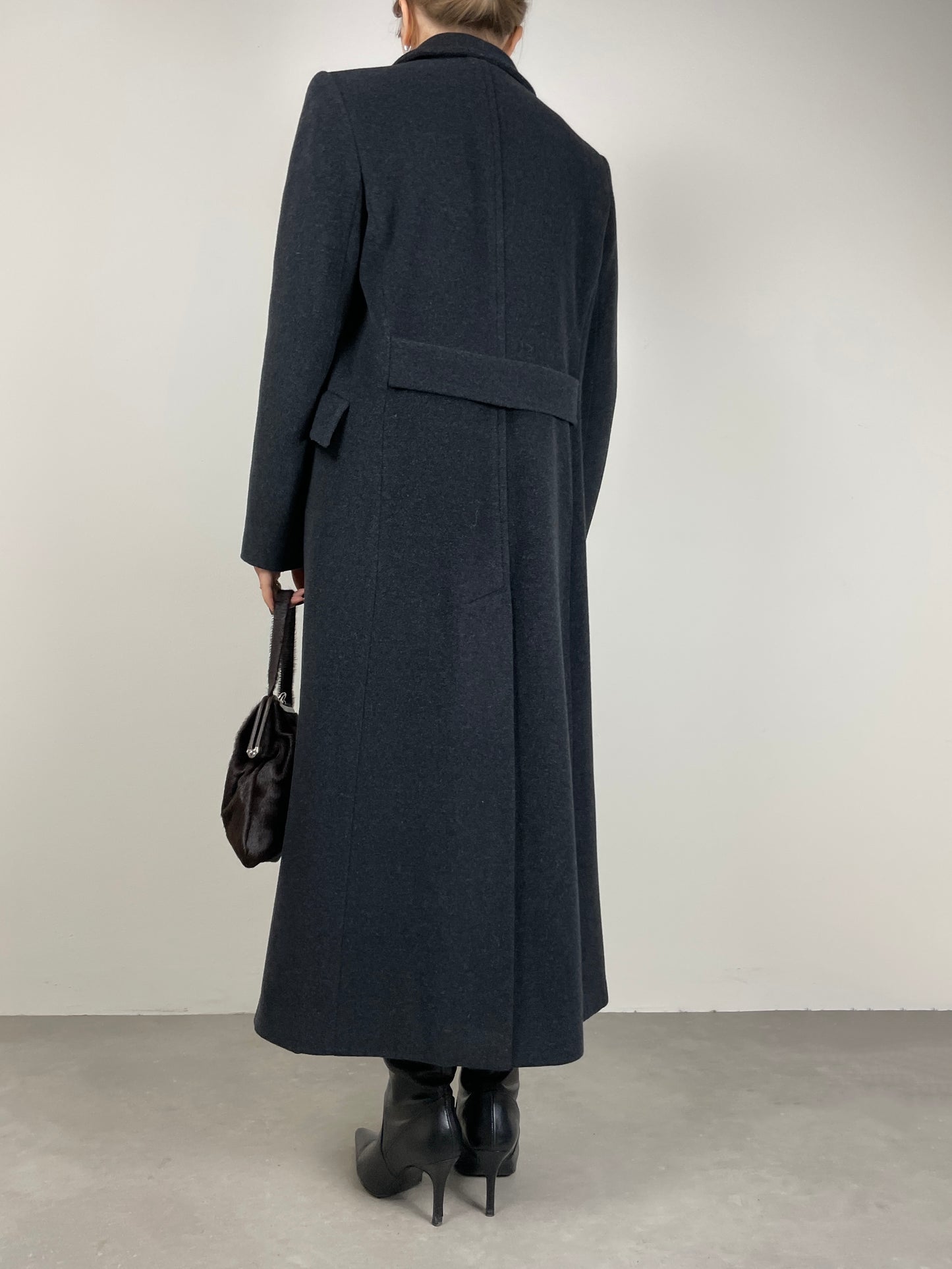 Cappotto in pura lana color grigio