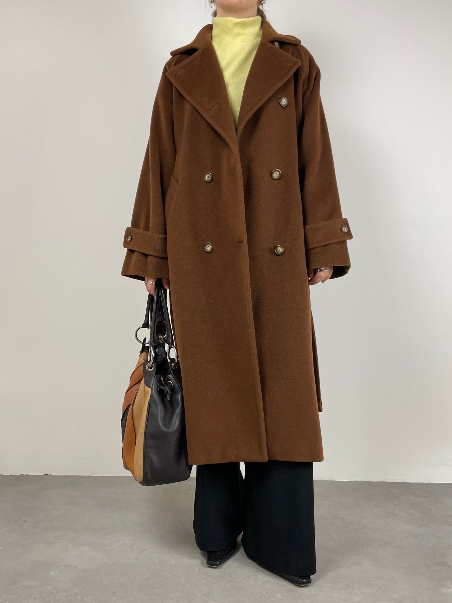 MAX MARA cappotto marrone cioccolato