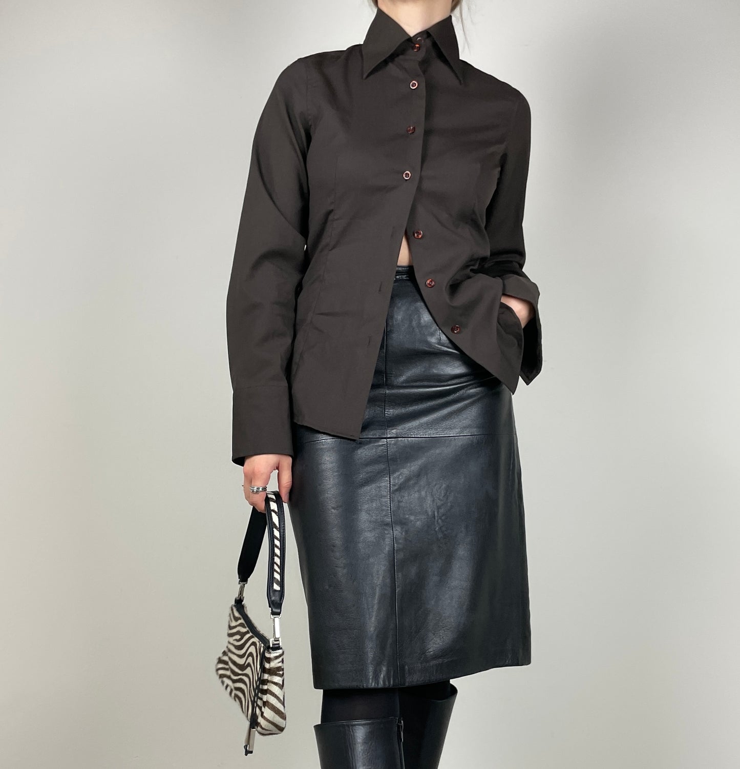 Brown wool shirt
