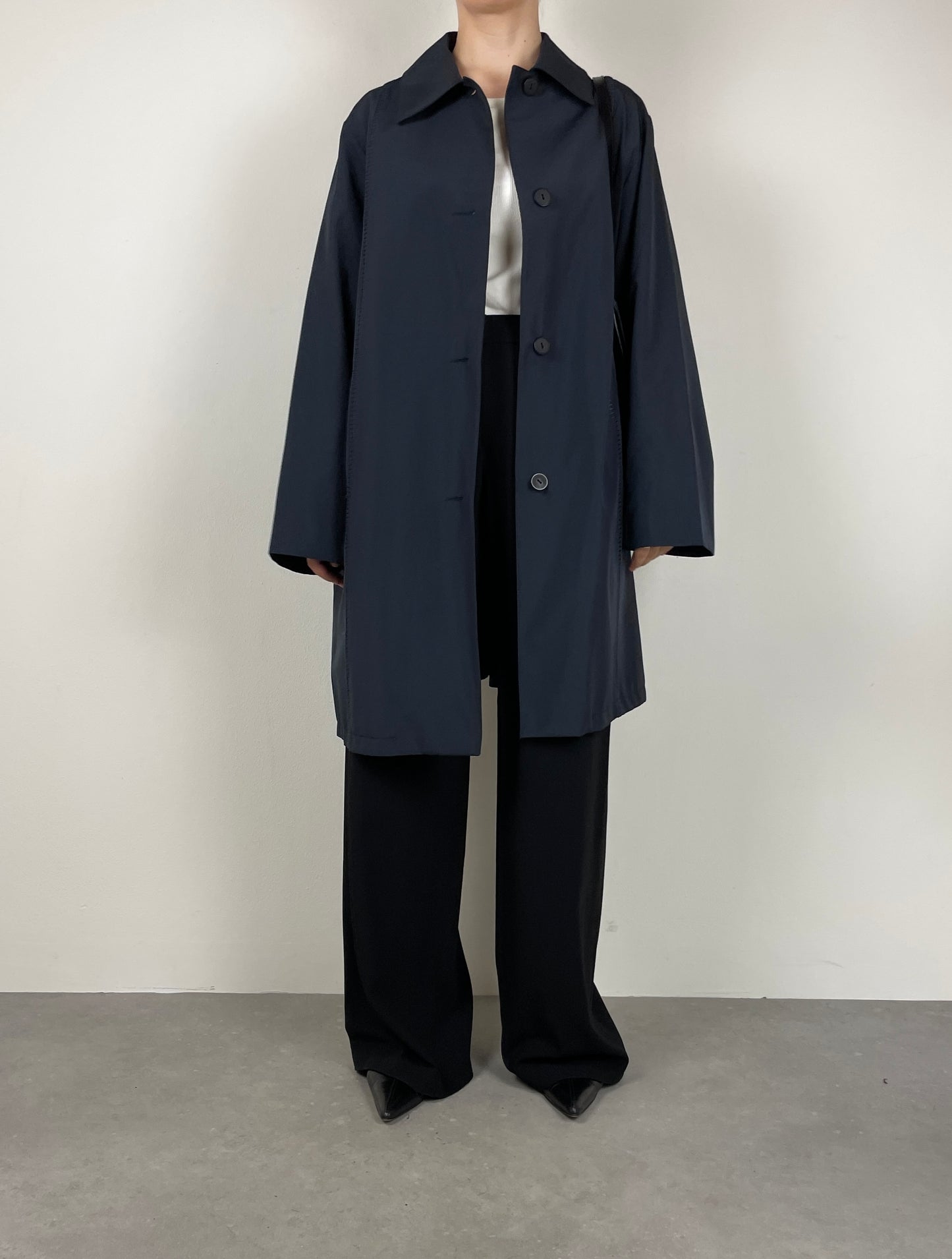 Minimal blue raincoat