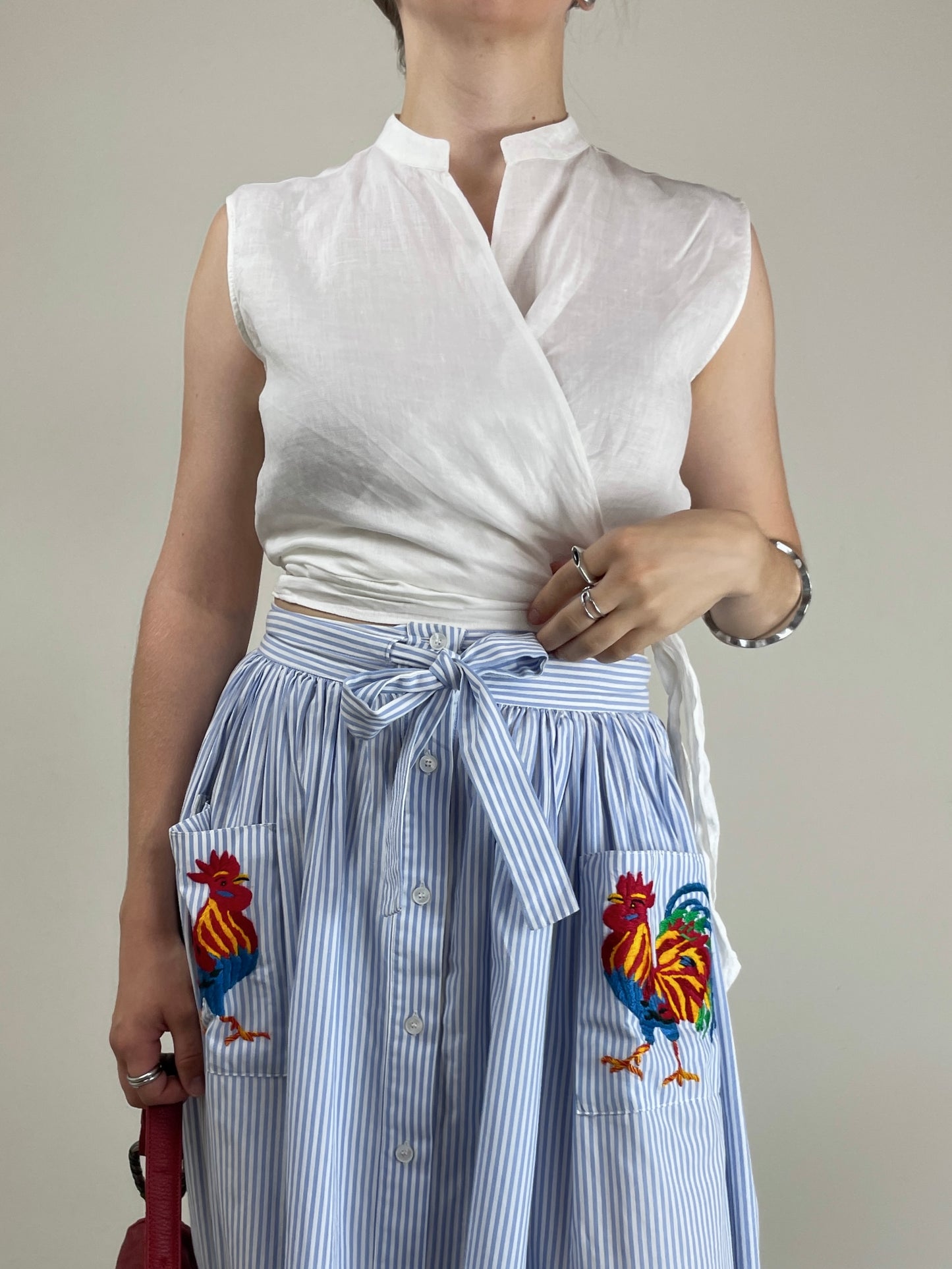 Top MAX MARA incrociato in puro lino