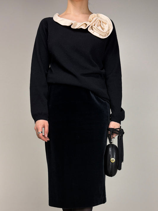 Valentino Cachemire Couture maglioncino in con fiore sullo scollo