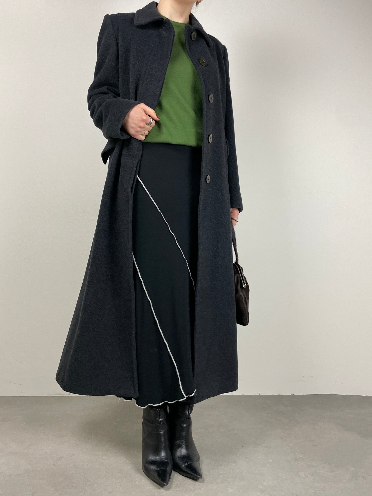 Cappotto in pura lana color grigio