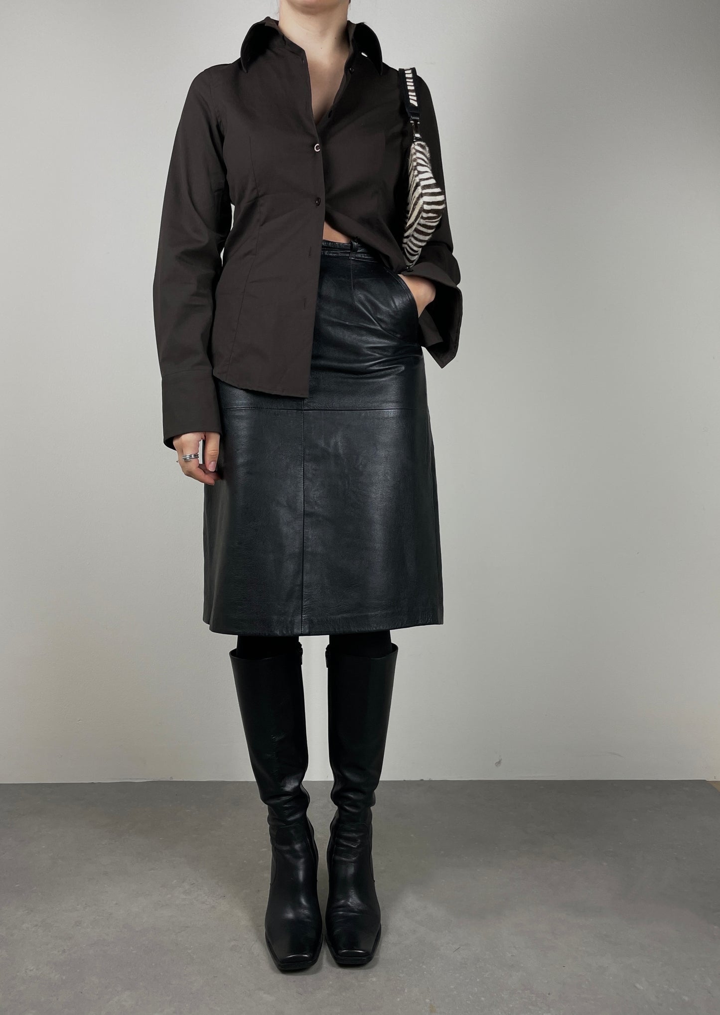 Brown wool shirt