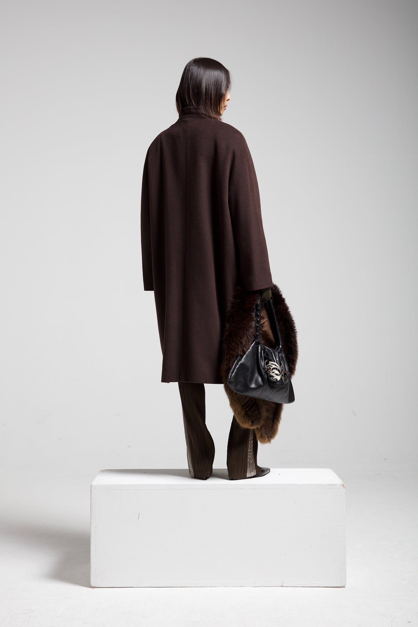 Cappotto vintage in lana, angora e cashmere
