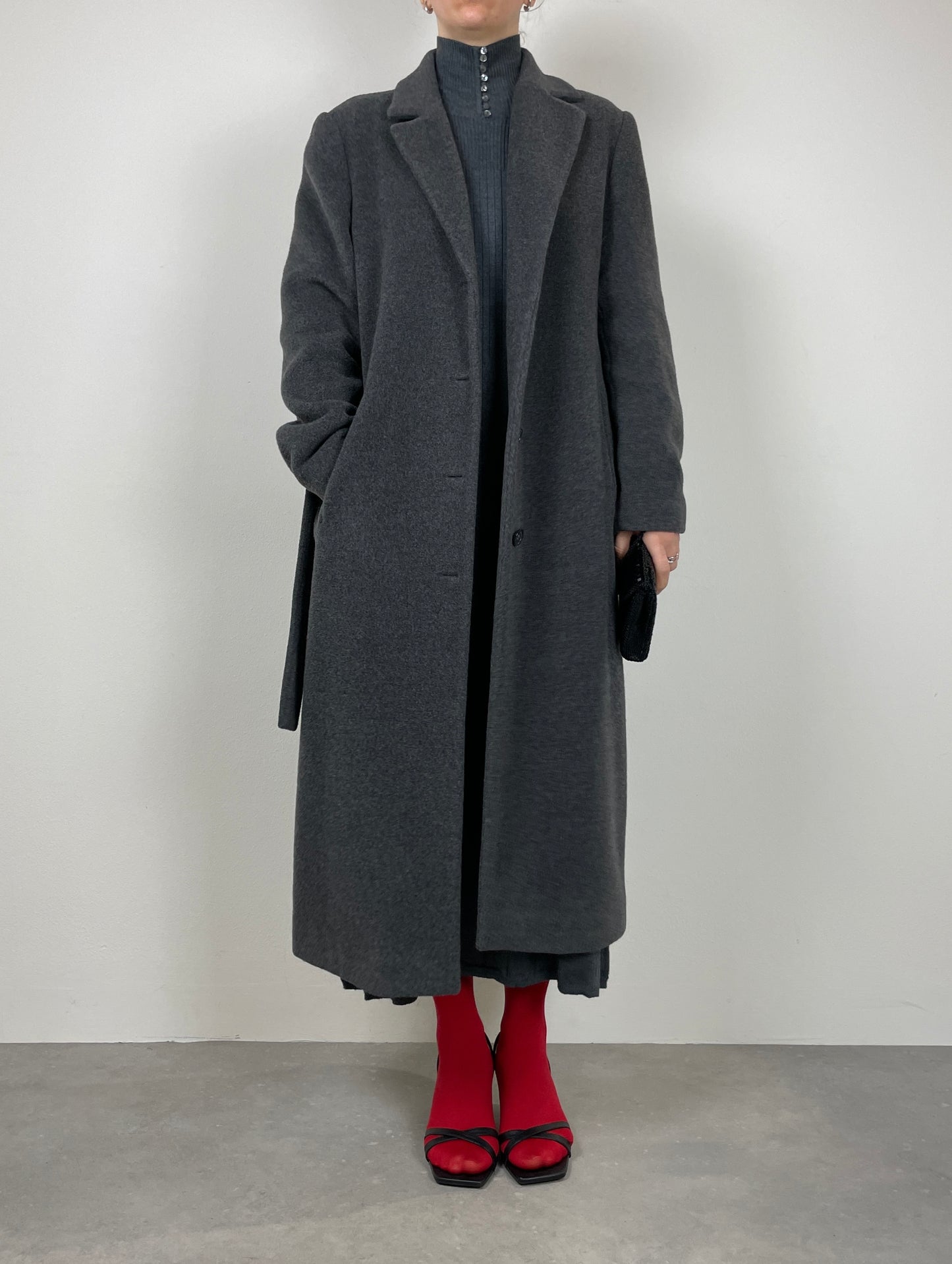 Grey wool coat