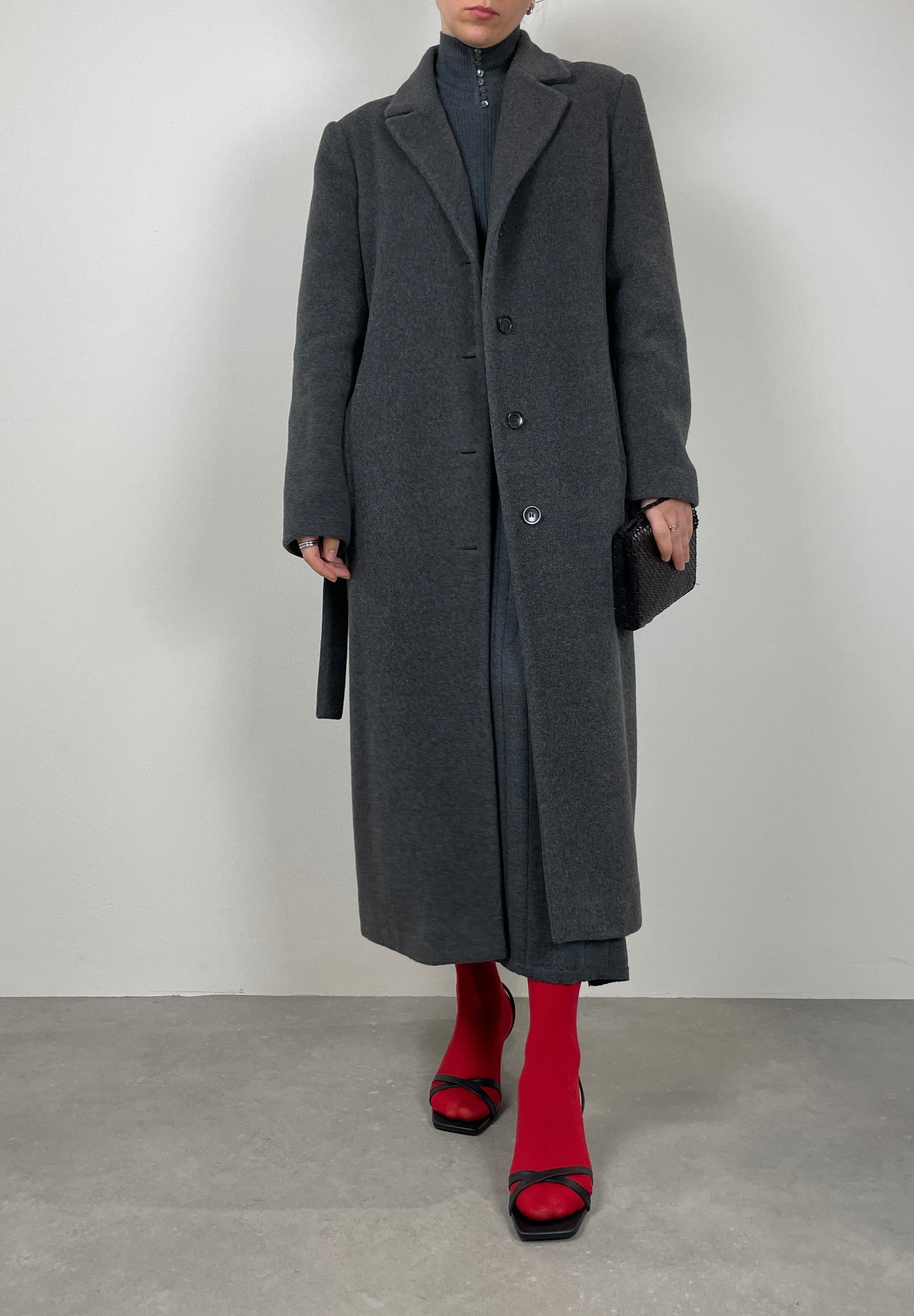 Grey wool coat