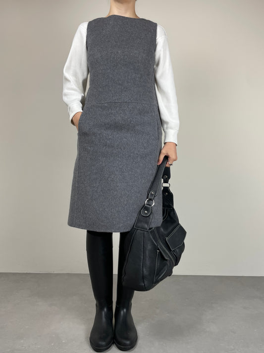 MAX MARA abito in drap di lana e angora doppiato