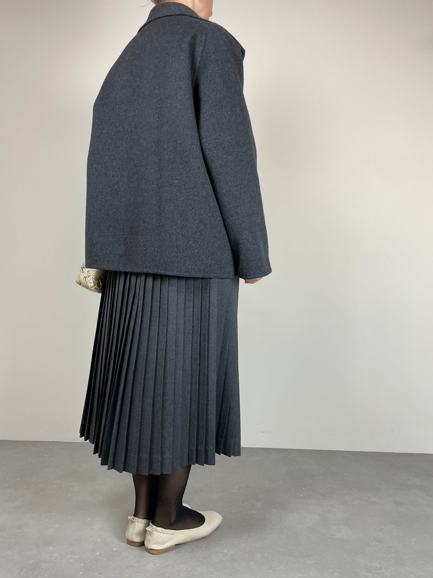 MAX MARA giacca in drap di lana e angora doppiato