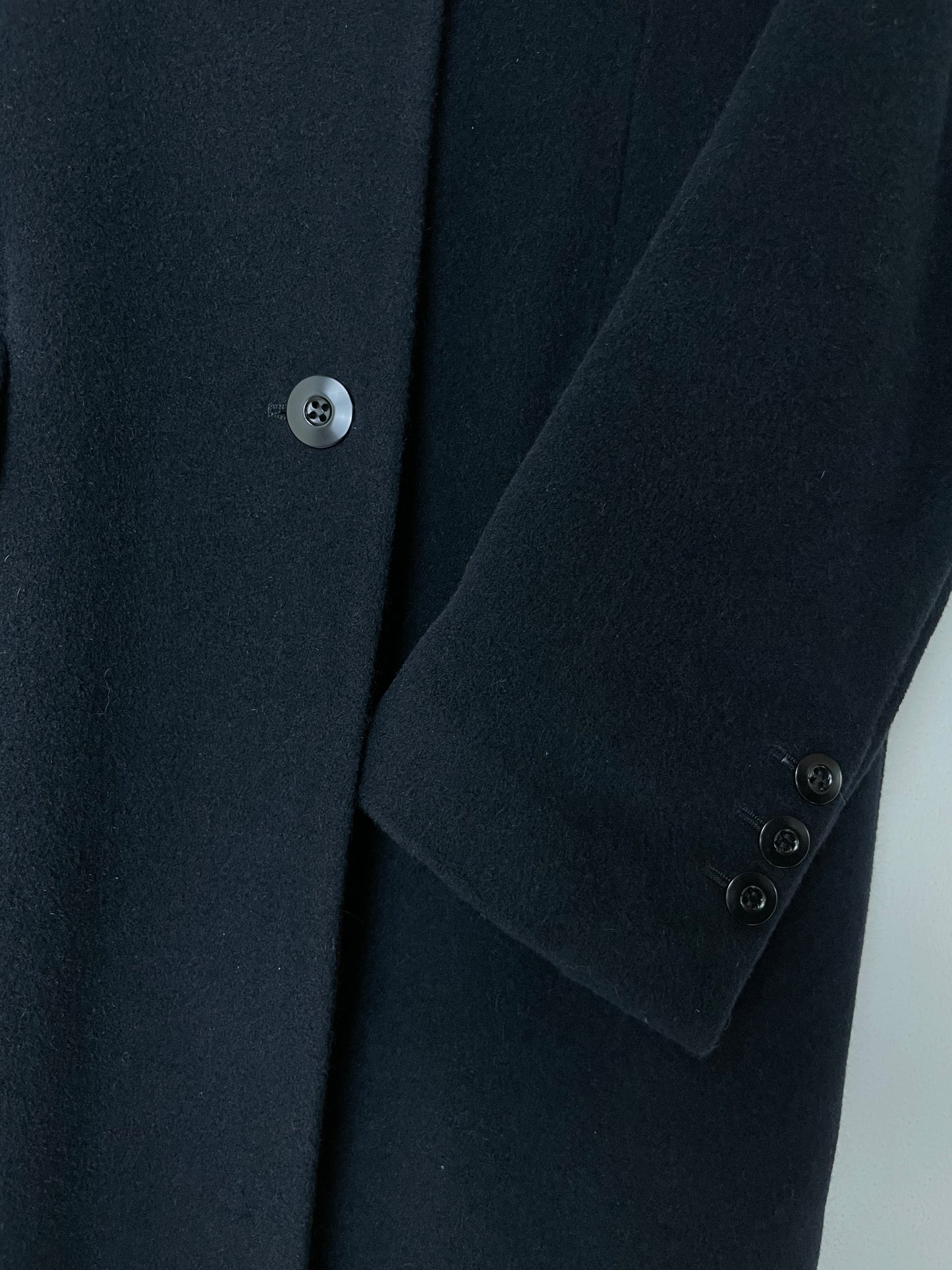Blue wool and angora coat