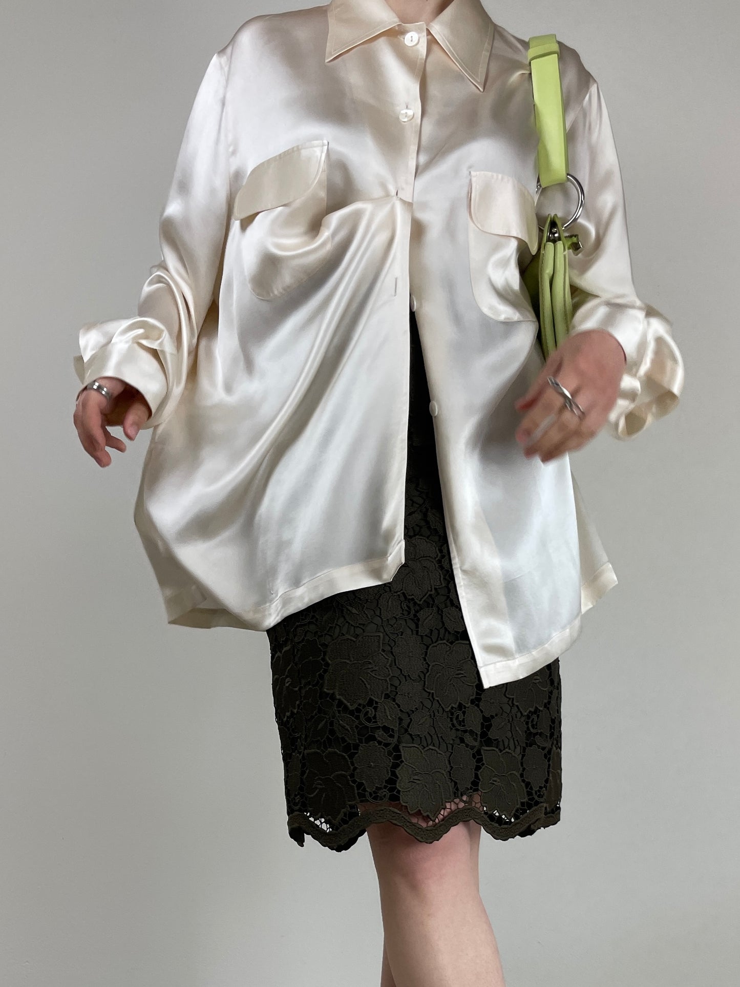 Camicia in raso di seta