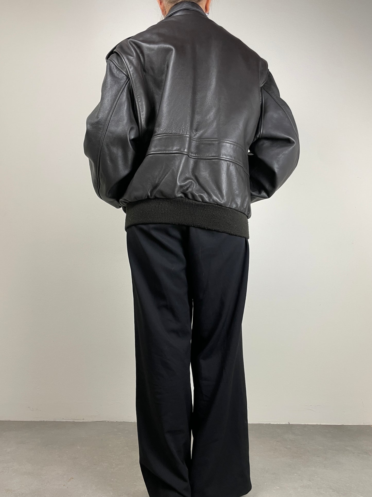 Bomber vintage in vera pelle