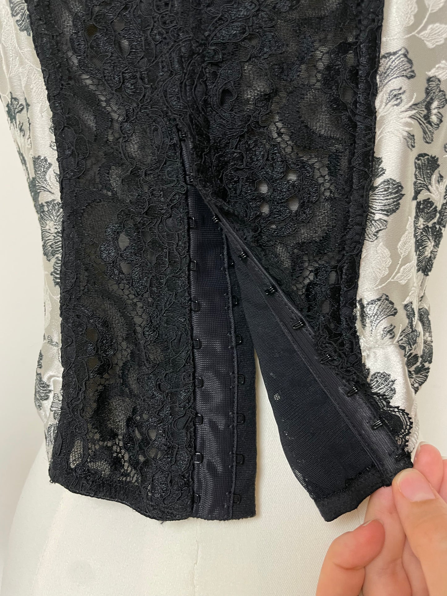 Valentino bustier in jacquard floreale