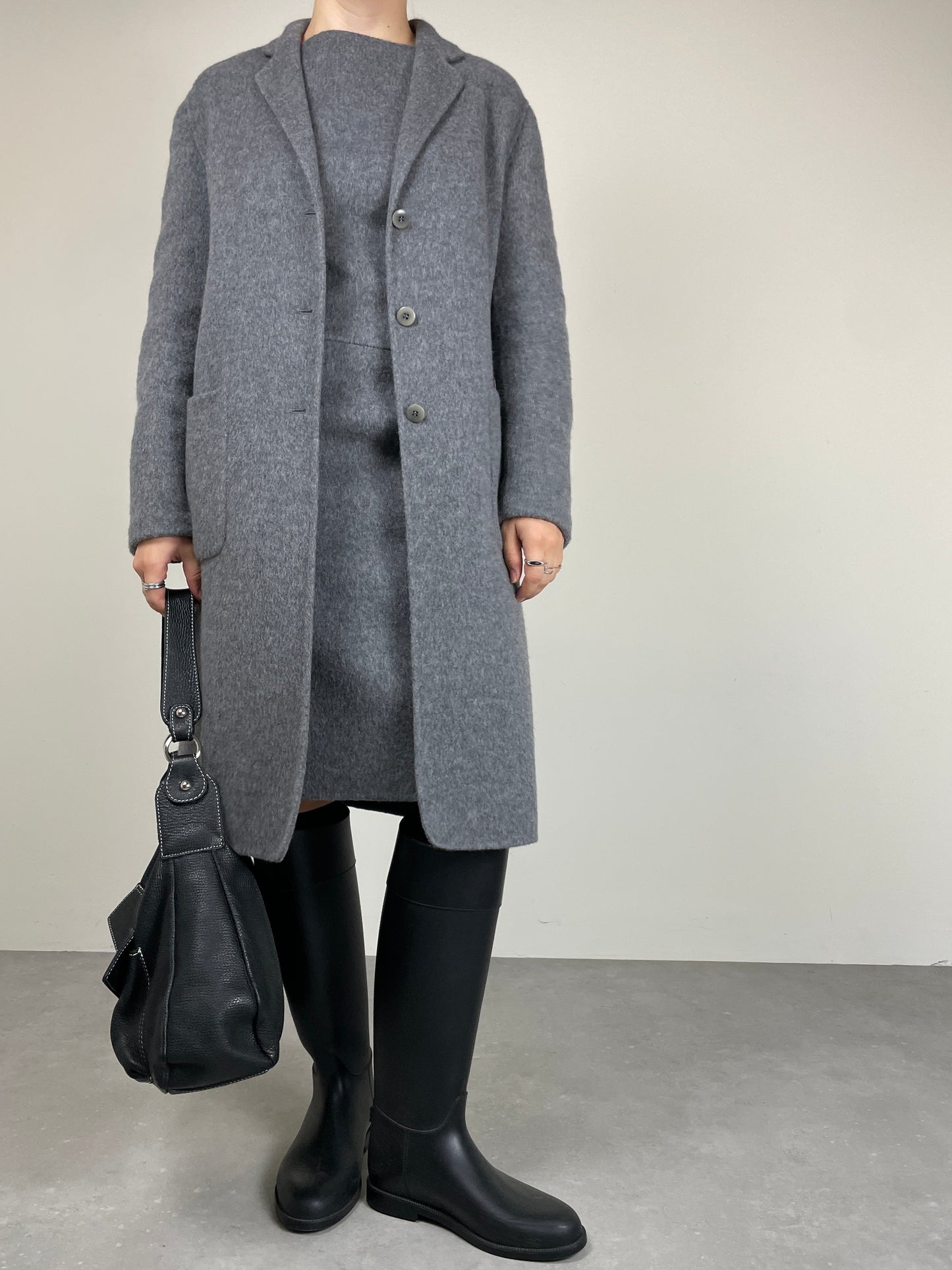 MAX MARA cappotto in drap di lana e angora doppiato