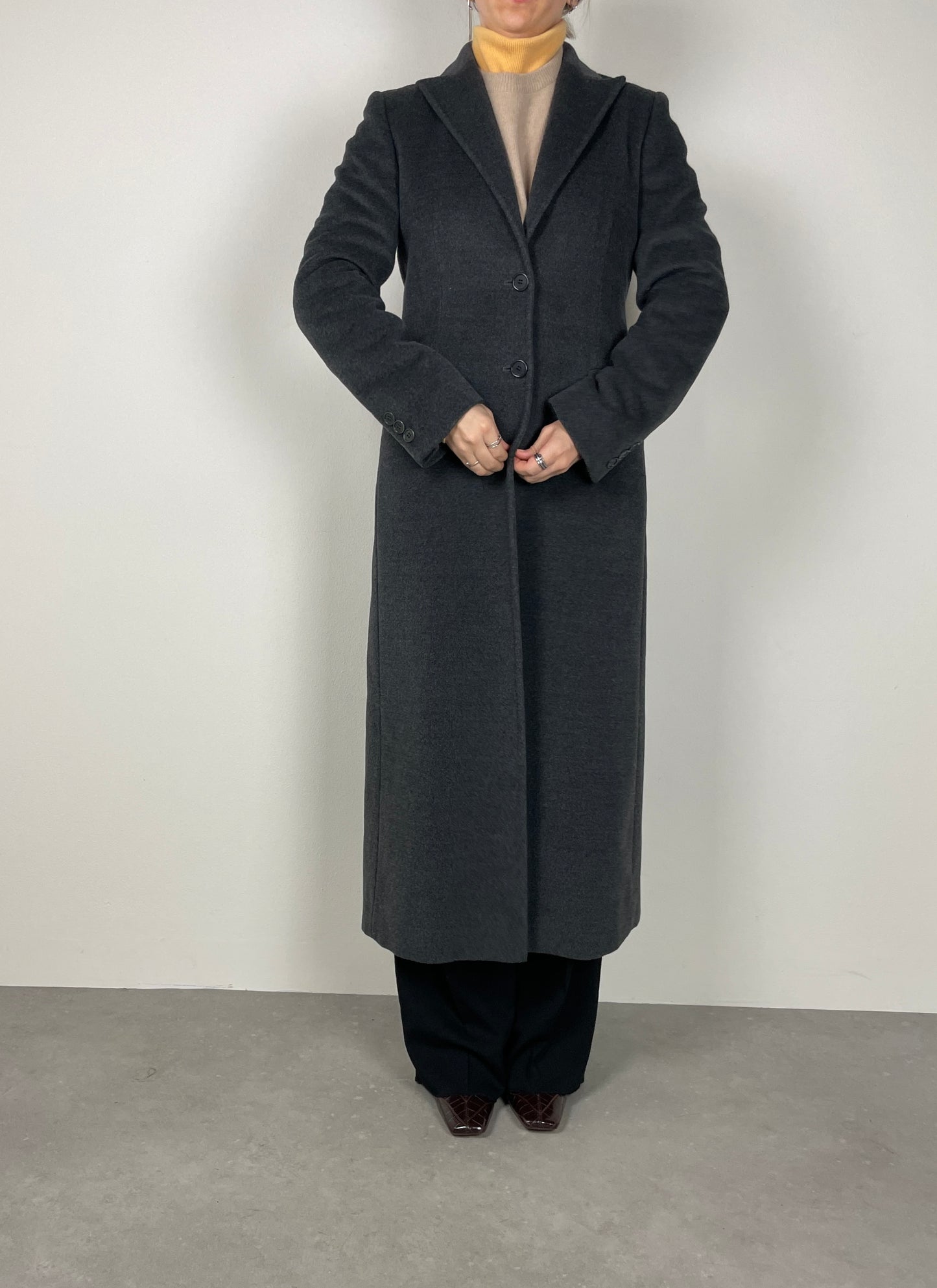 Grey wool coat