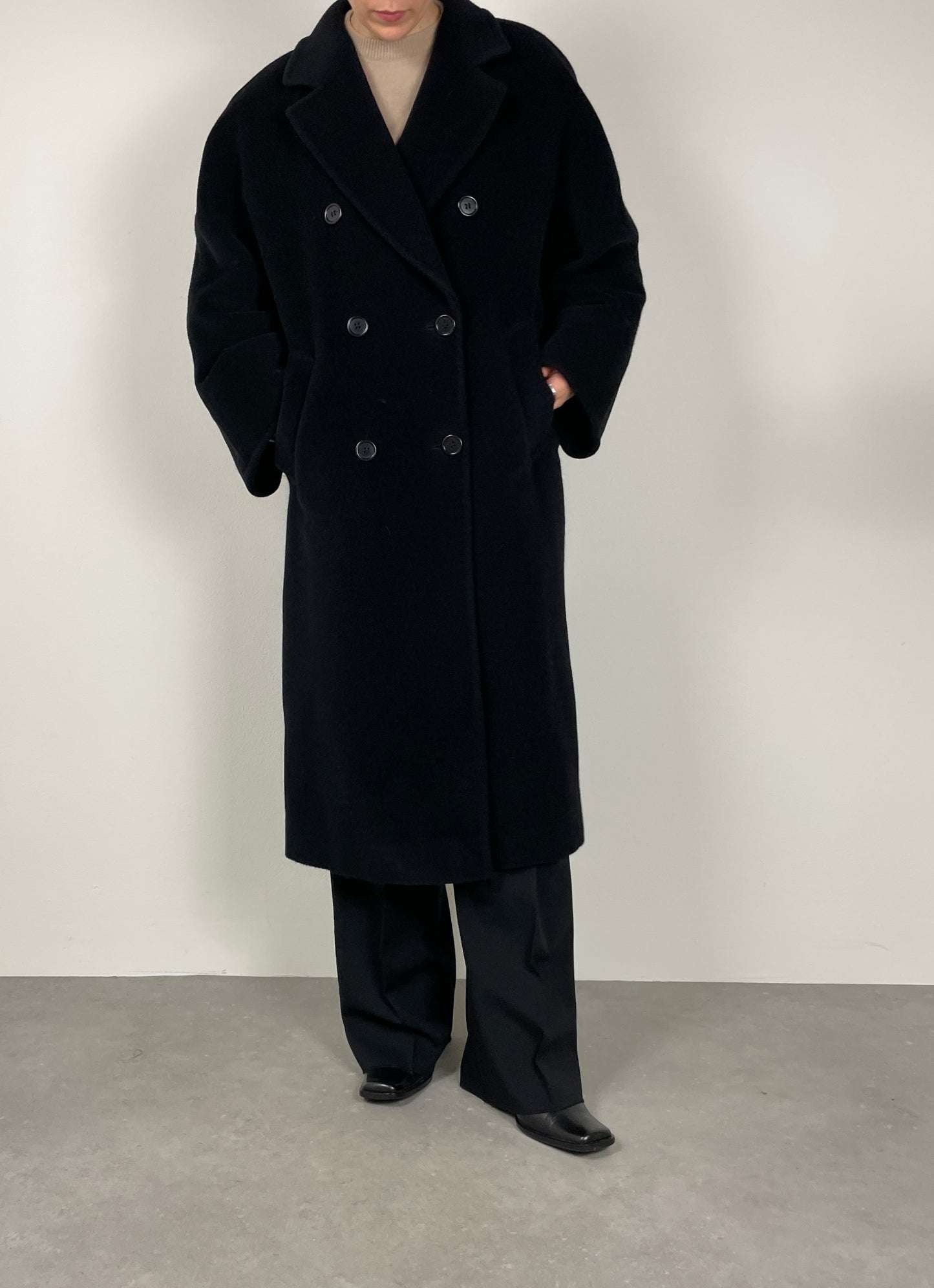 Black wool coat