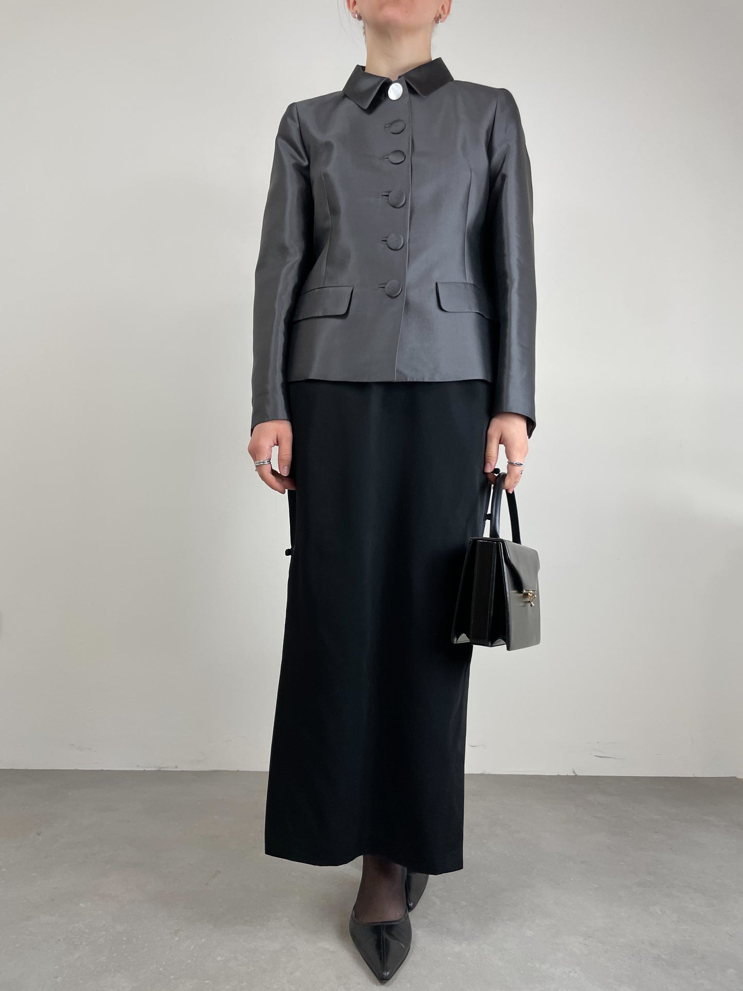 PRADA giacca in lana e seta