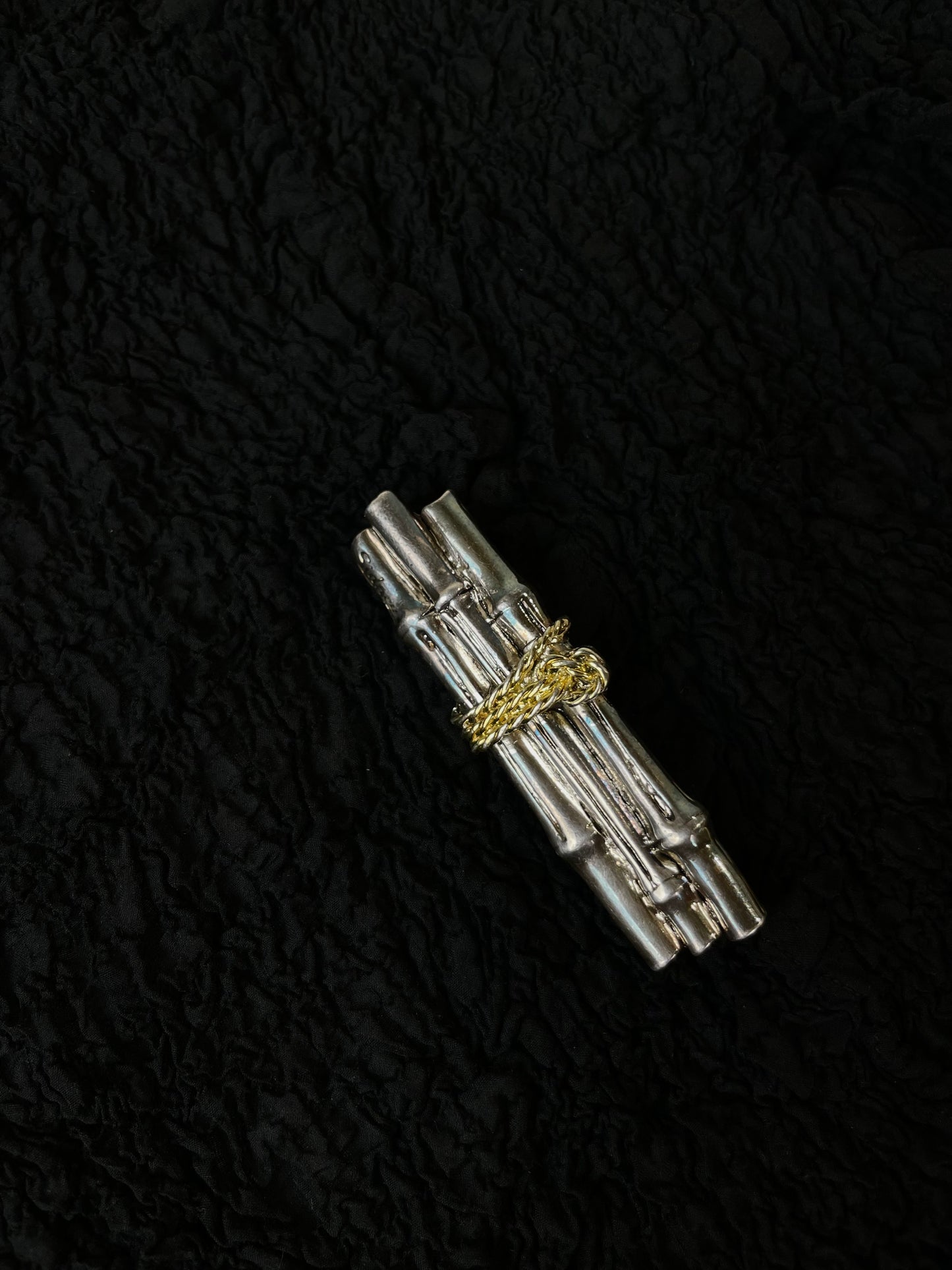 Bamboo vintage brooch