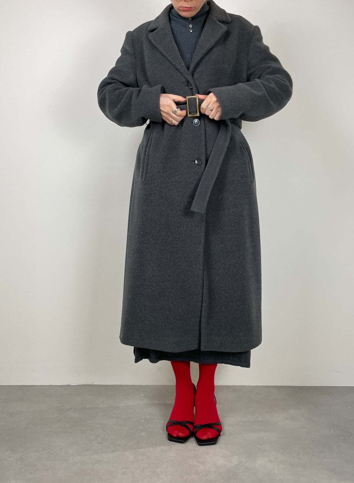 Grey wool coat