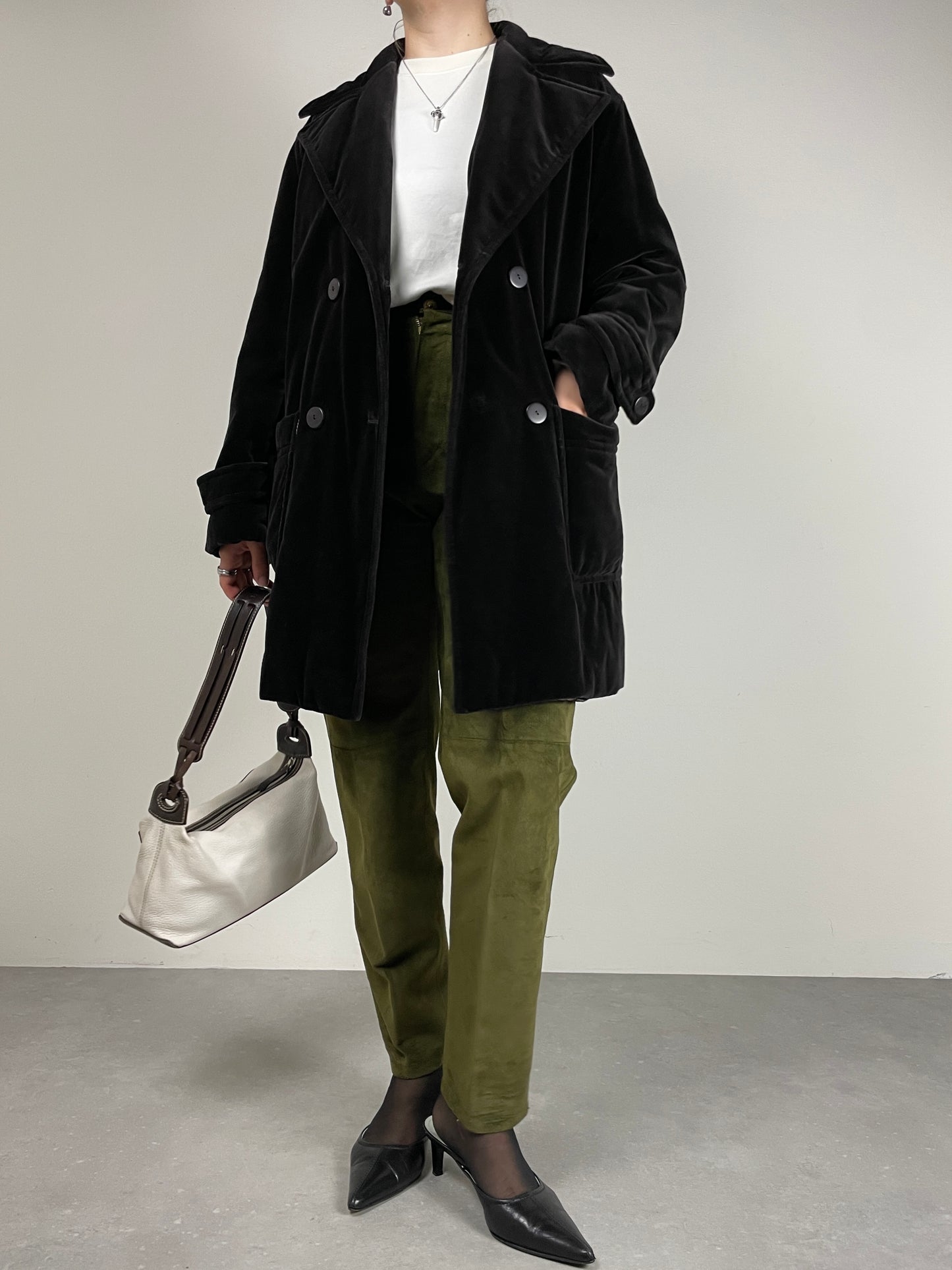 Giacca vintage in velluto marrone