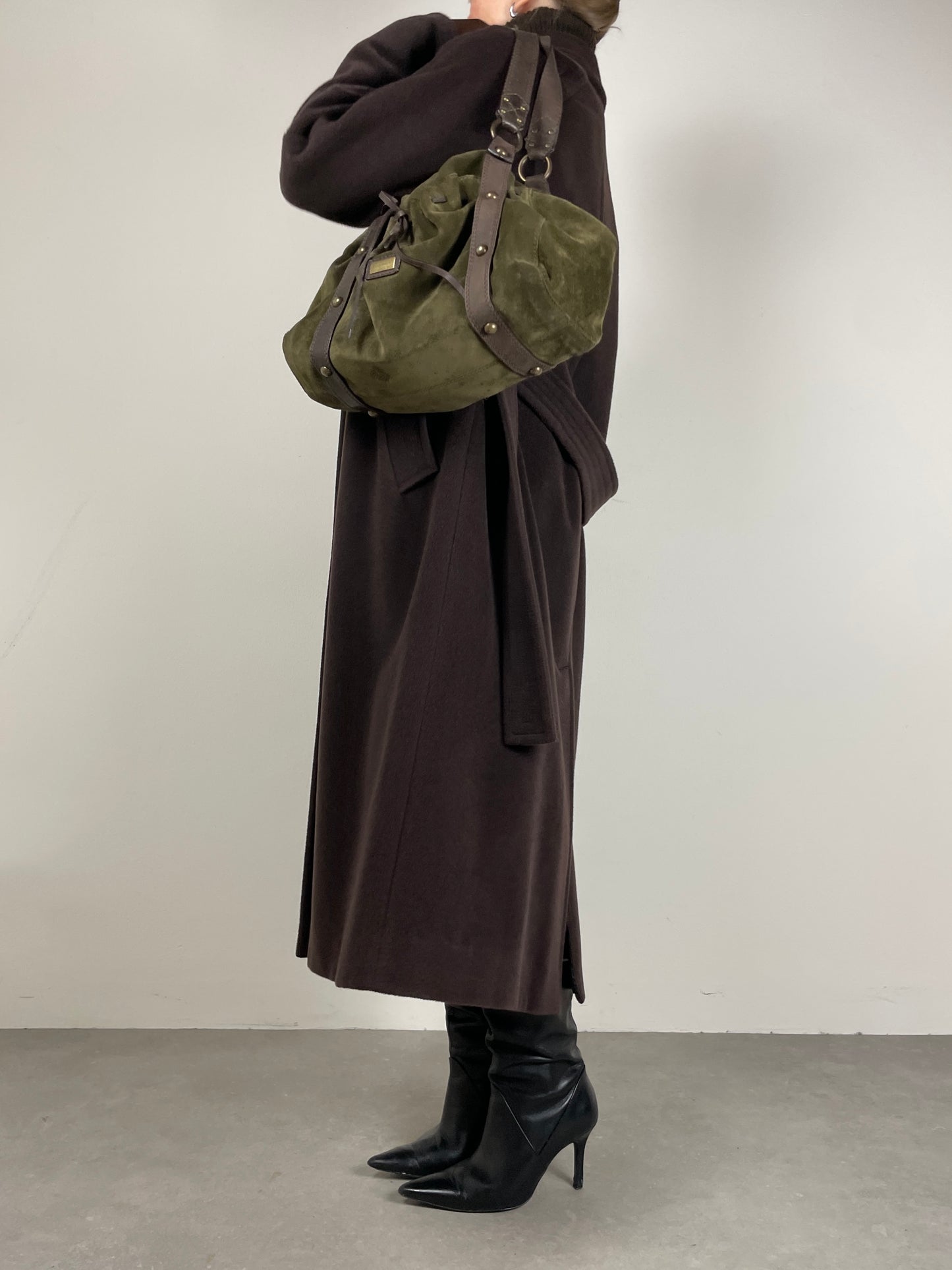 Coccinelle borsa in pelle scamosciata
