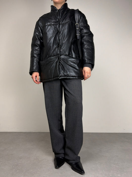 Piumino vintage in vera pelle