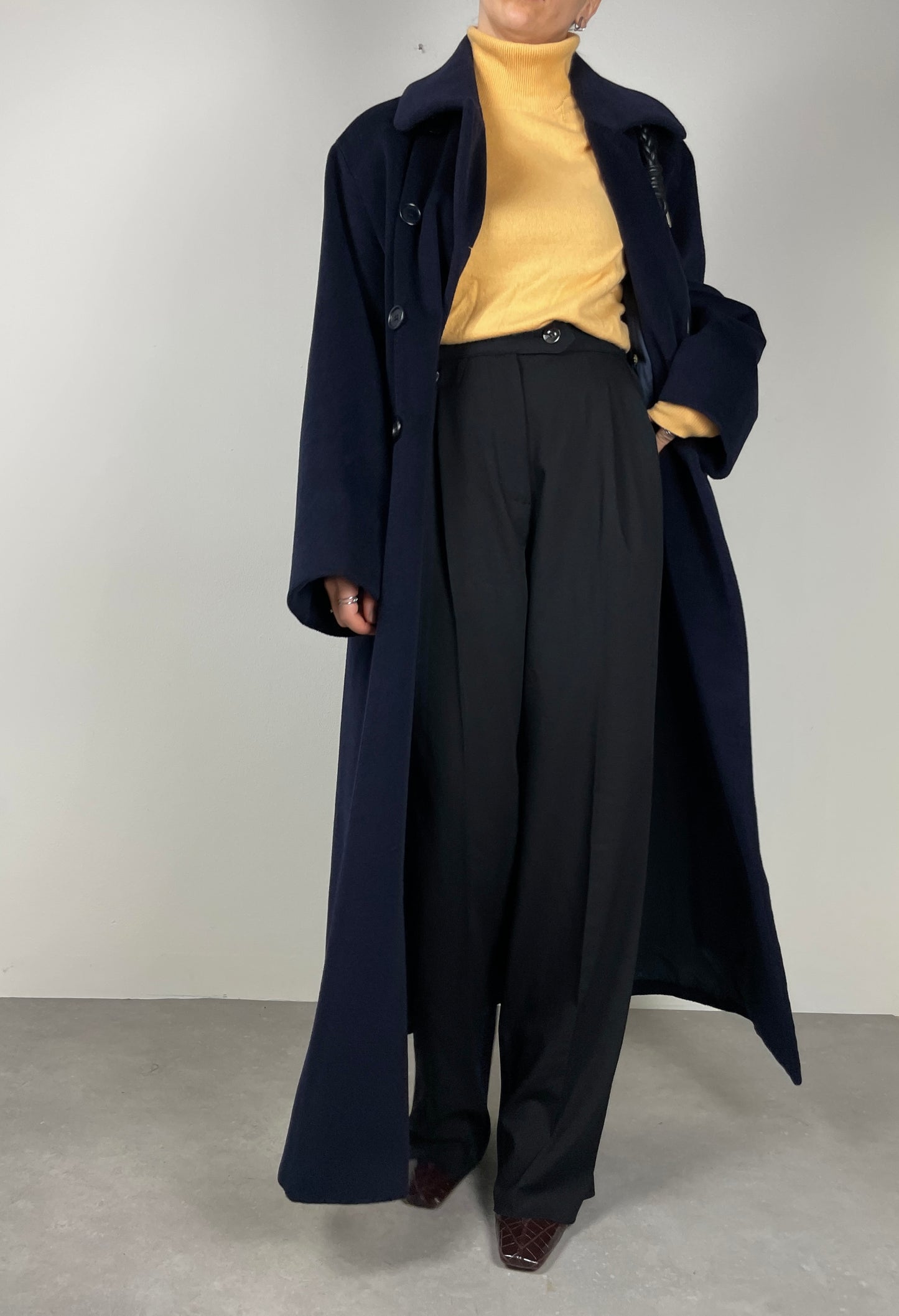 Blue Wool and cashmere new old stock coat