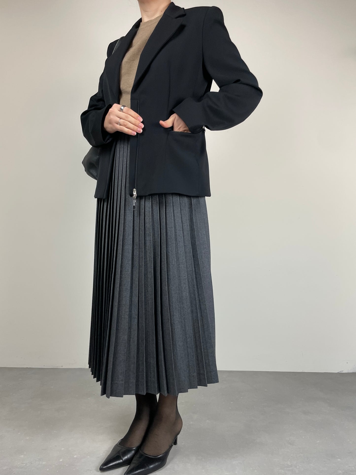Blazer Montana in misto lana con zip