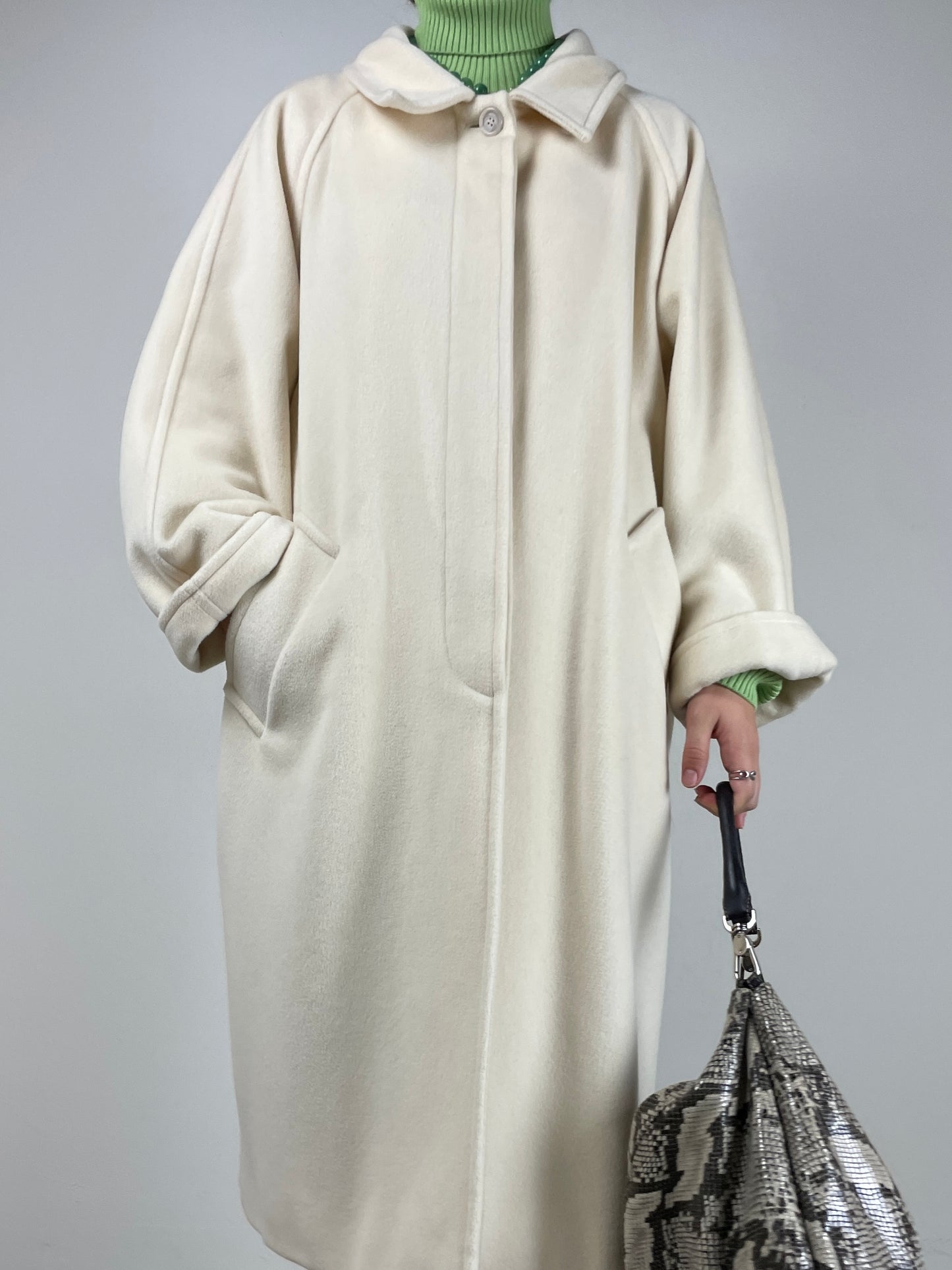 MAX MARA cappotto in lana color crema