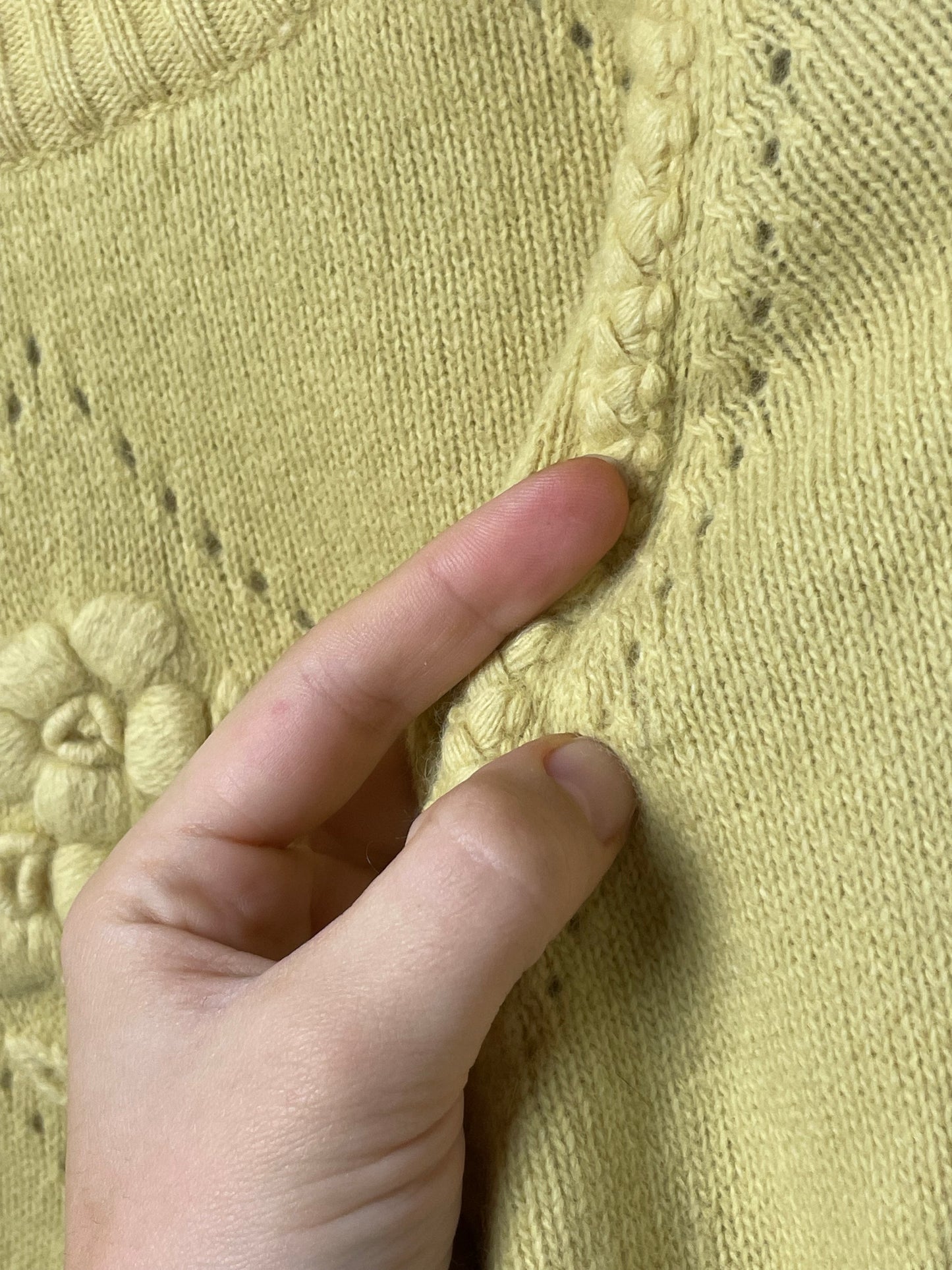 Maglione vintage in misto lana con ricamo