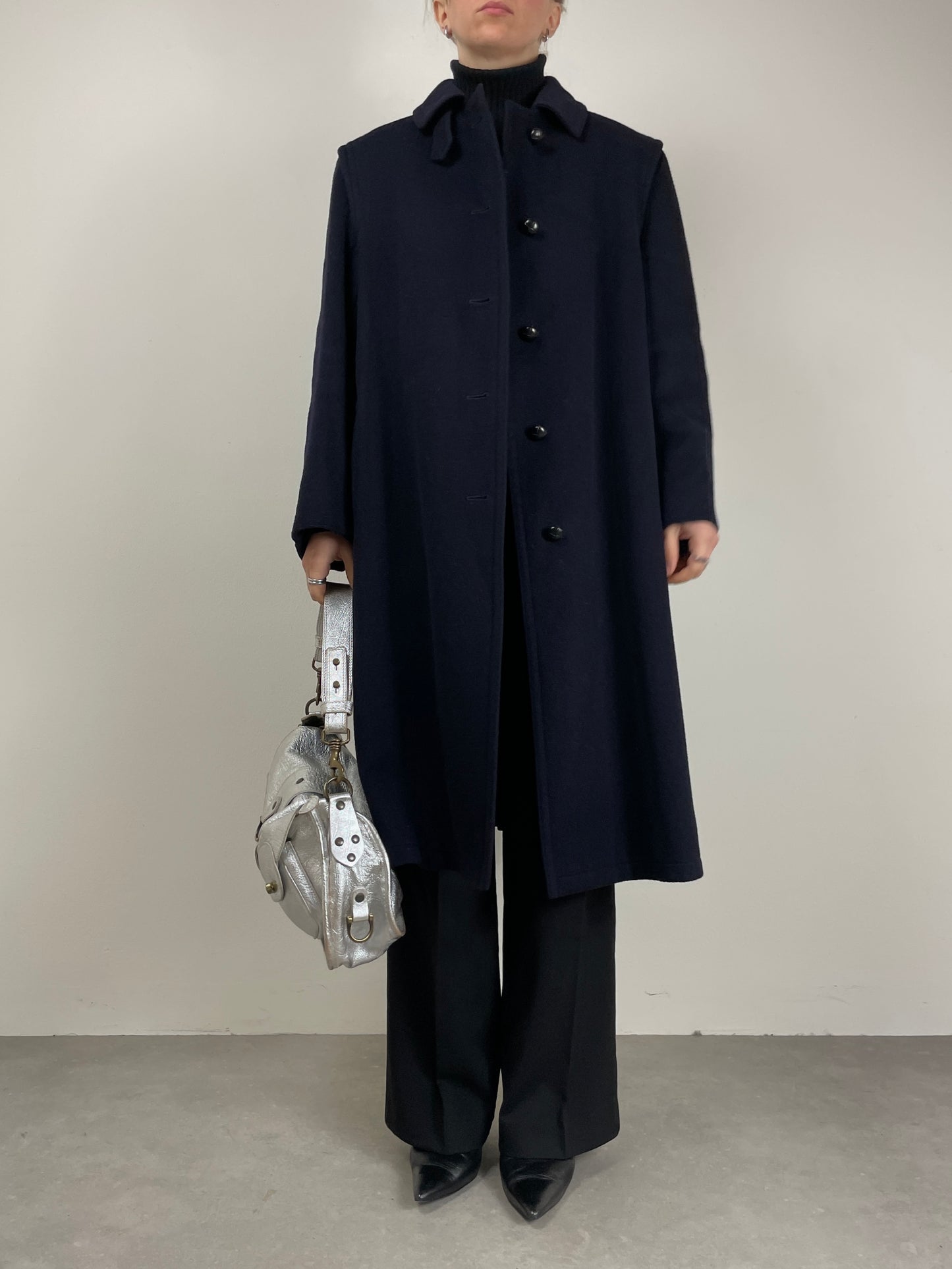 Loden Aquascutum blu in lana e alpaca