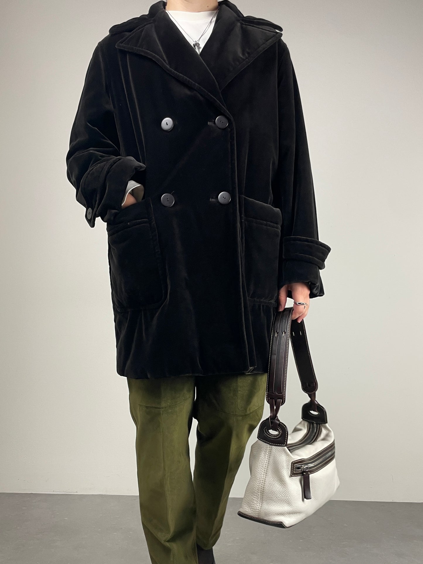 Giacca vintage in velluto marrone